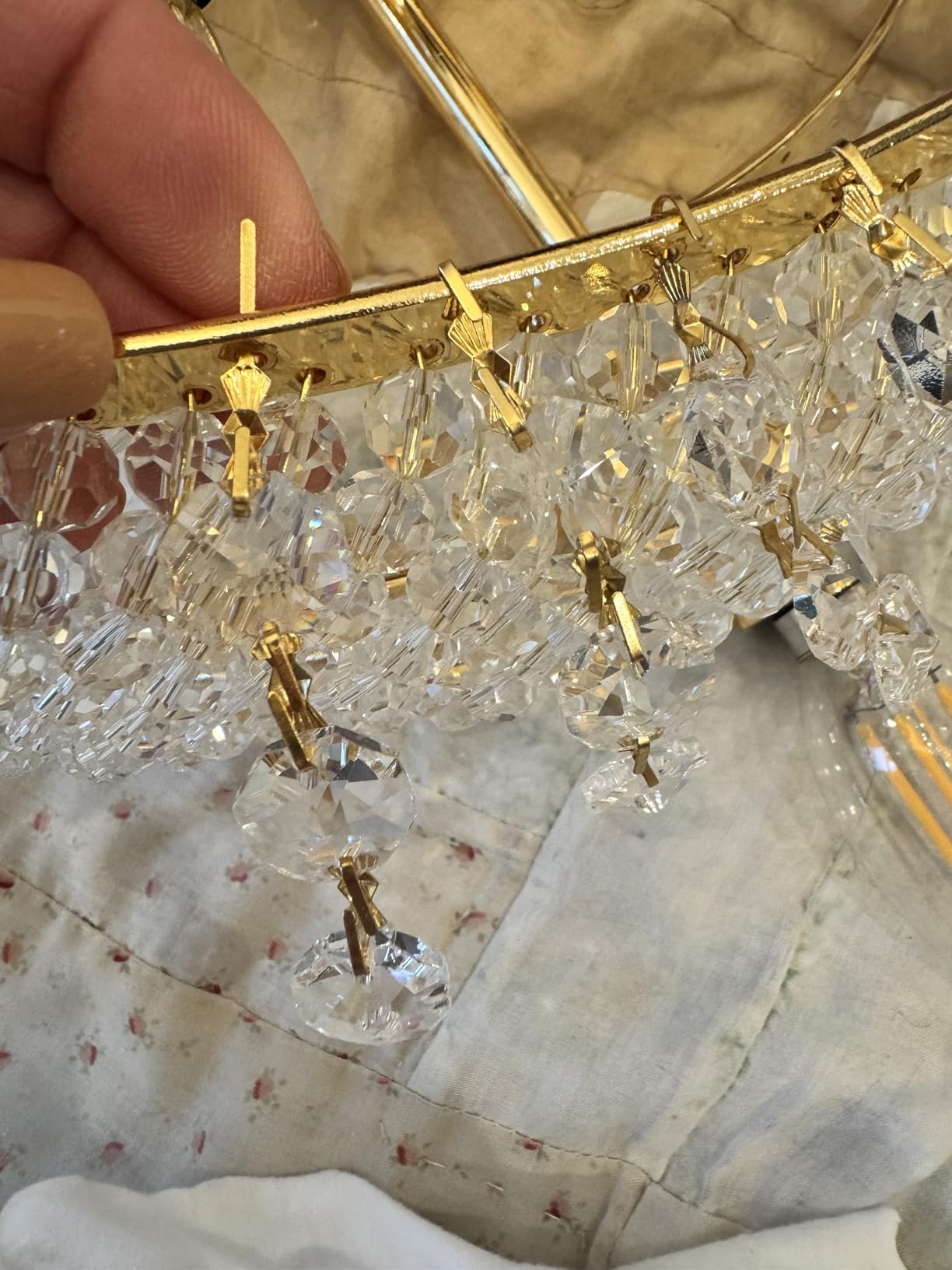 31 Lights Chrome Finish Large Empire Crystal Chandelier - Three-Tier, High Ceiling Chandelier Light fixtures for Foyer Staircase Living Room Entryway (Dia 32'') customer photo 1