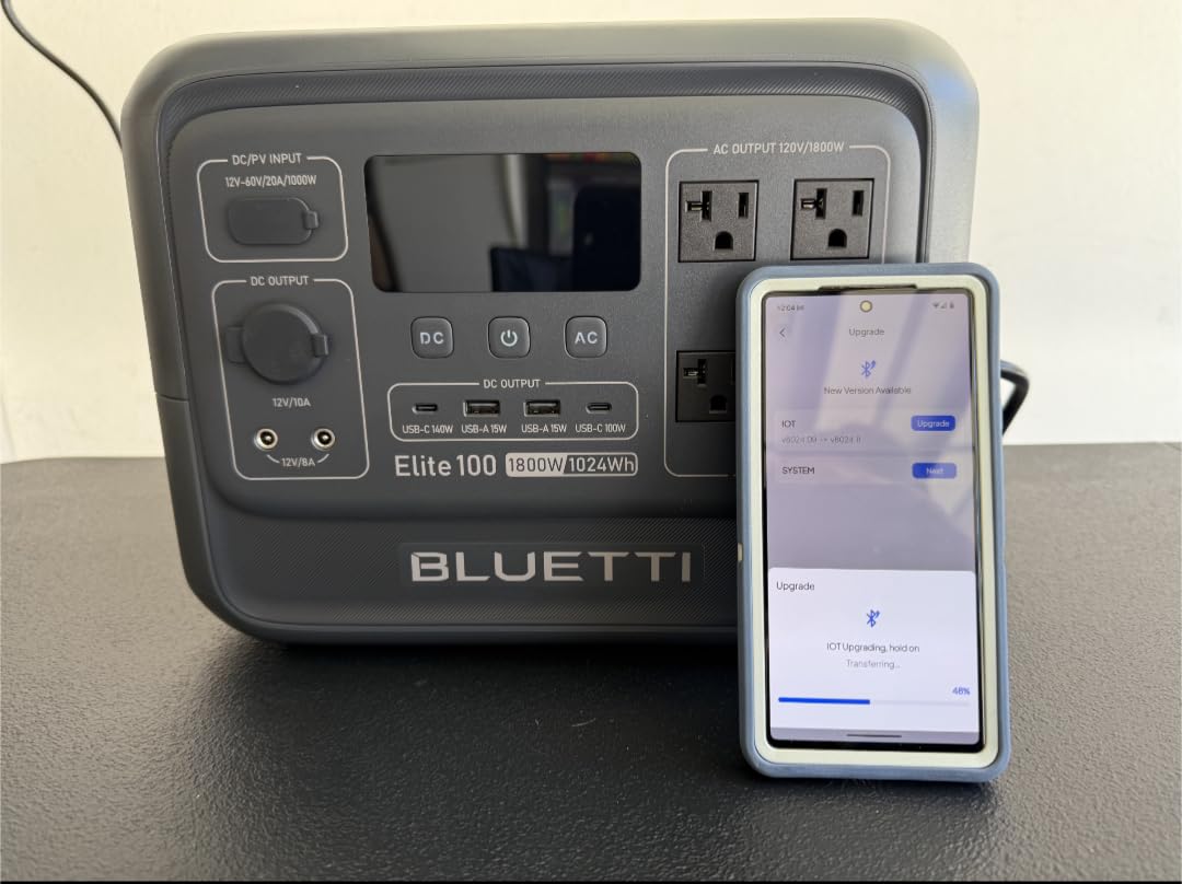 BLUETTI Elite 100 V2 Portable Power Station for Camping 1024Wh 1800W | 3600W Surge, 35% Smaller, 70 Min Fast Charging, 10ms UPS, LiFePO4 Battery Solar Generator for Home Backup, Emergency, Outdoor customer photo 1
