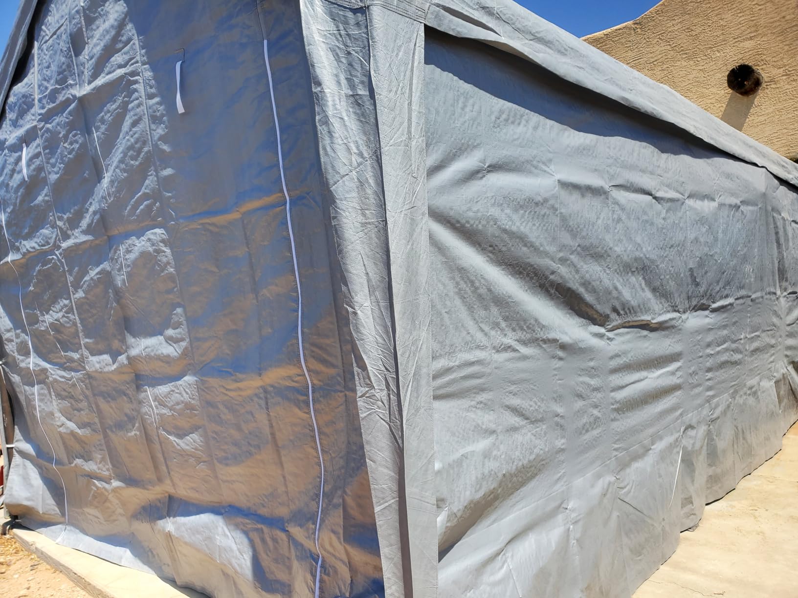 VEVOR 12x20 FT Heavy Duty Carport, Portable Car Canopy with Removable Sidewalls and Door, Outdoor Car Shelter, UV-Resistant, Water-Resistant, All-Season Car Shelter for Cars, Boats, and Equipment customer photo 1