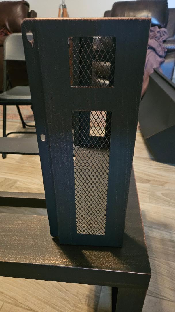 Panovue 39 Inch Fire Pits with Outdoor Chimney and Wood Storage | Large Outdoor Fireplace, Mesh Spark Screen, Fire Poker Included, Built-In Log Storage, For Backyard Patio Camping customer photo 1