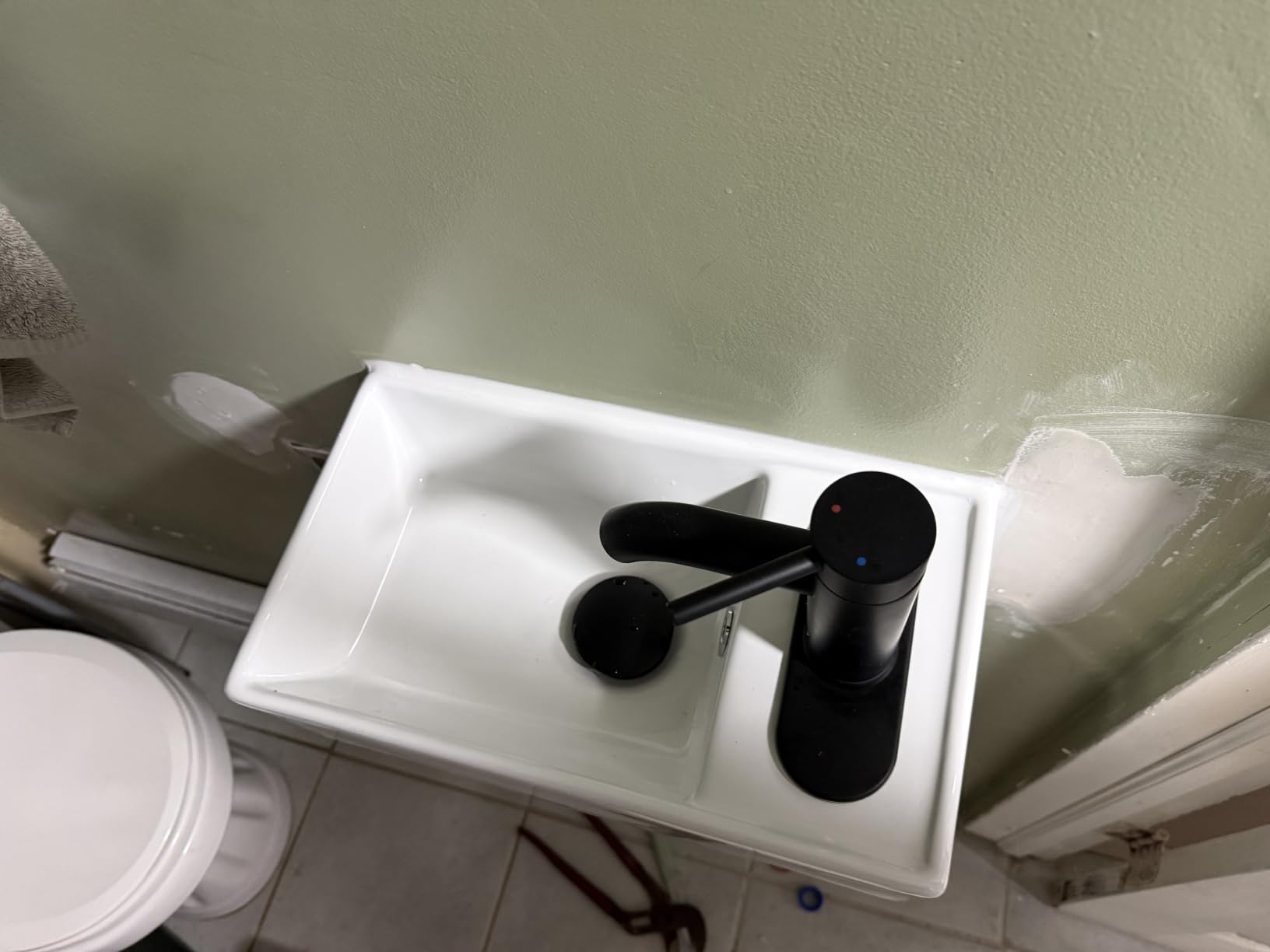 Wall Mounted Bathroom Vessel Sink, QISHKA 15