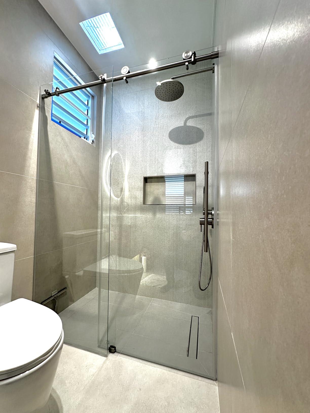 KPUY Frameless Sliding Shower Door 55-60