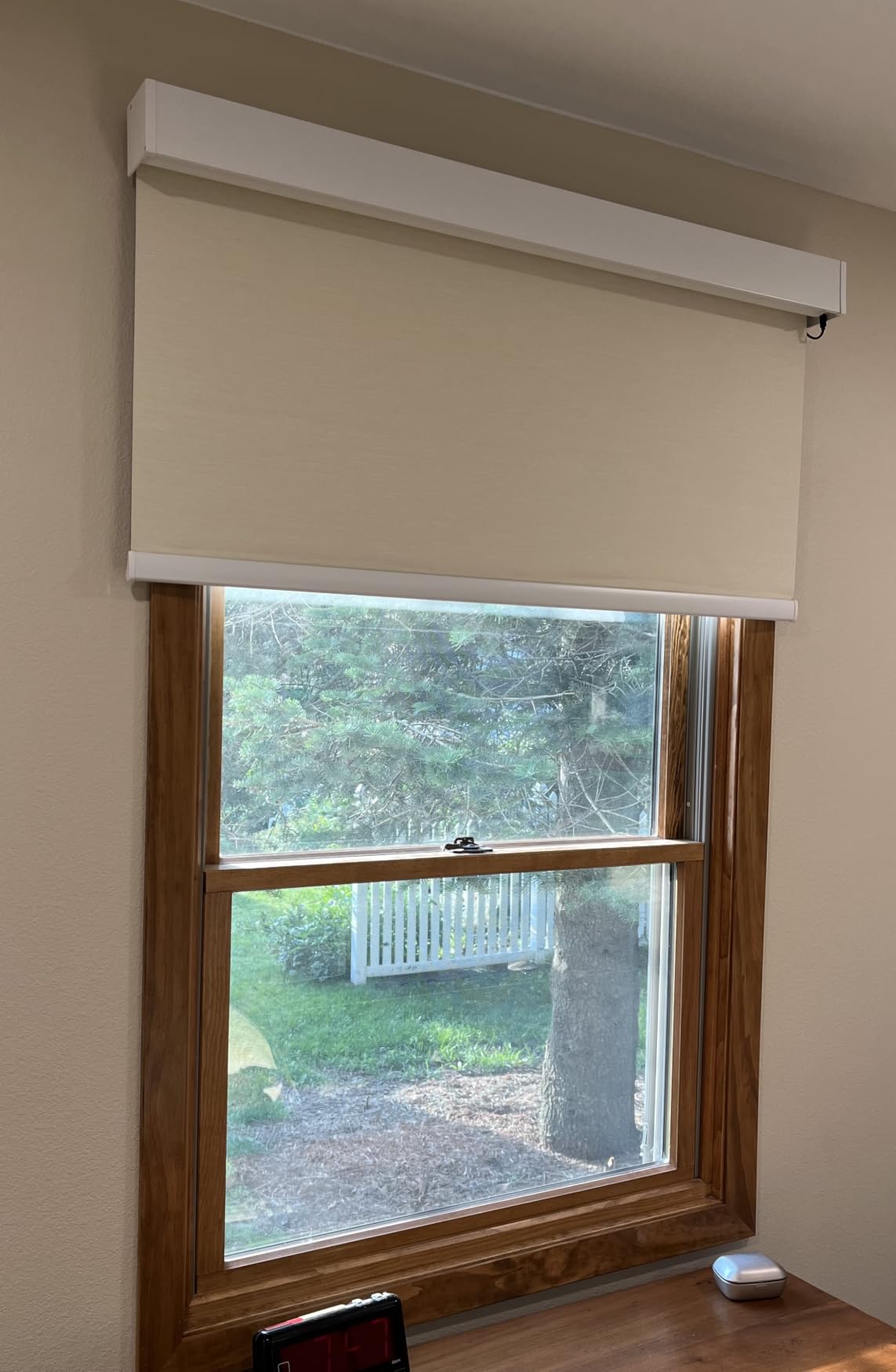 FineTell 100% Blackout Motorized Blinds with Remote, Custom Roller Shades | Remote Control Window Shades with UV Protection, Electric Blinds Work with Alexa, Apple Homekit, Google APP, Voice Control customer photo 1