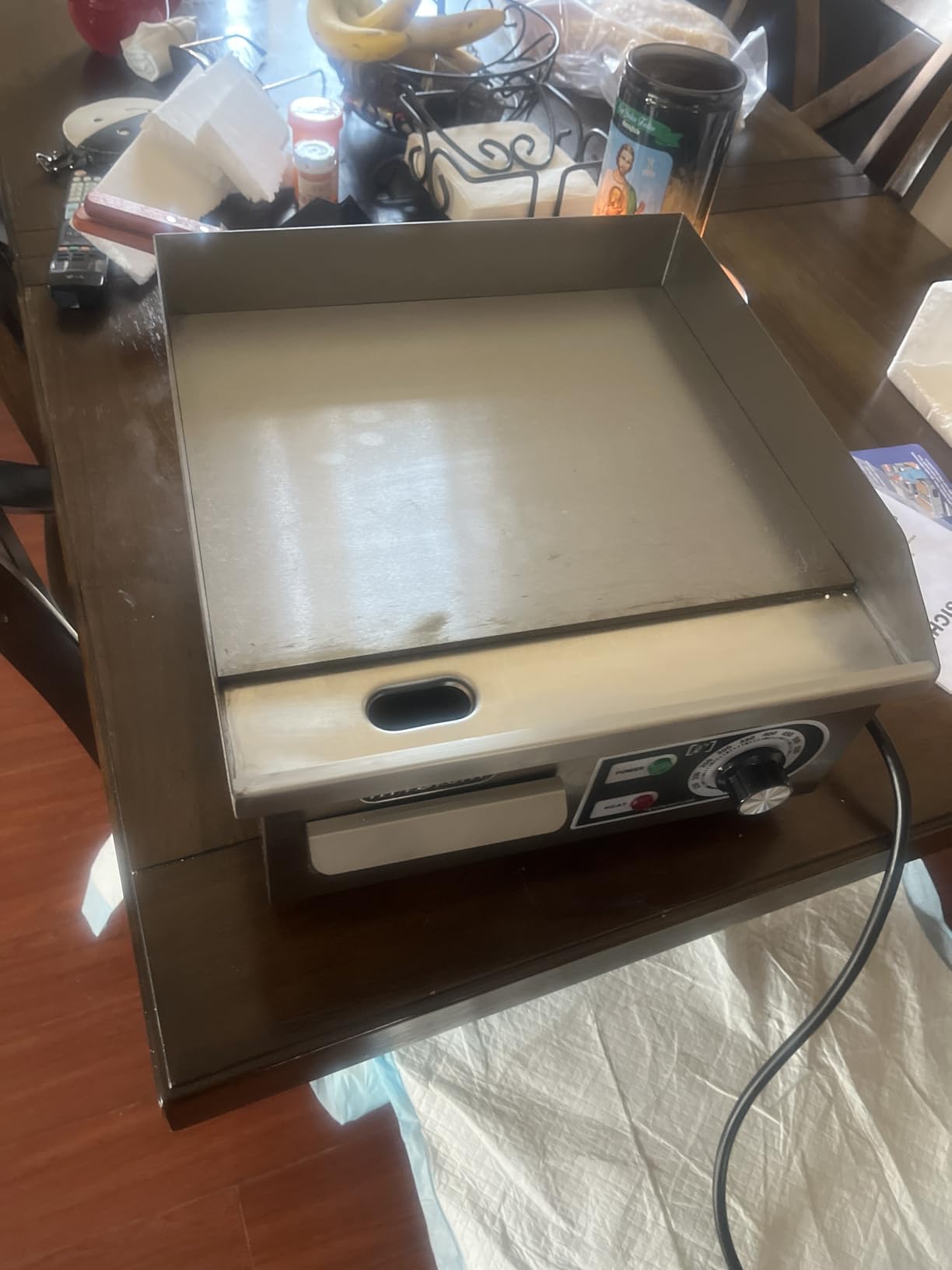 29'' * 16'' Commercial Electric Countertop Griddle - 110V Flat Top Griddles w/ 122-572°F Adjustable Temperature and Non-Stick, 3000W Stainless Steel Electric Griddle w/ 10mm Thick Cast Iron customer photo 2