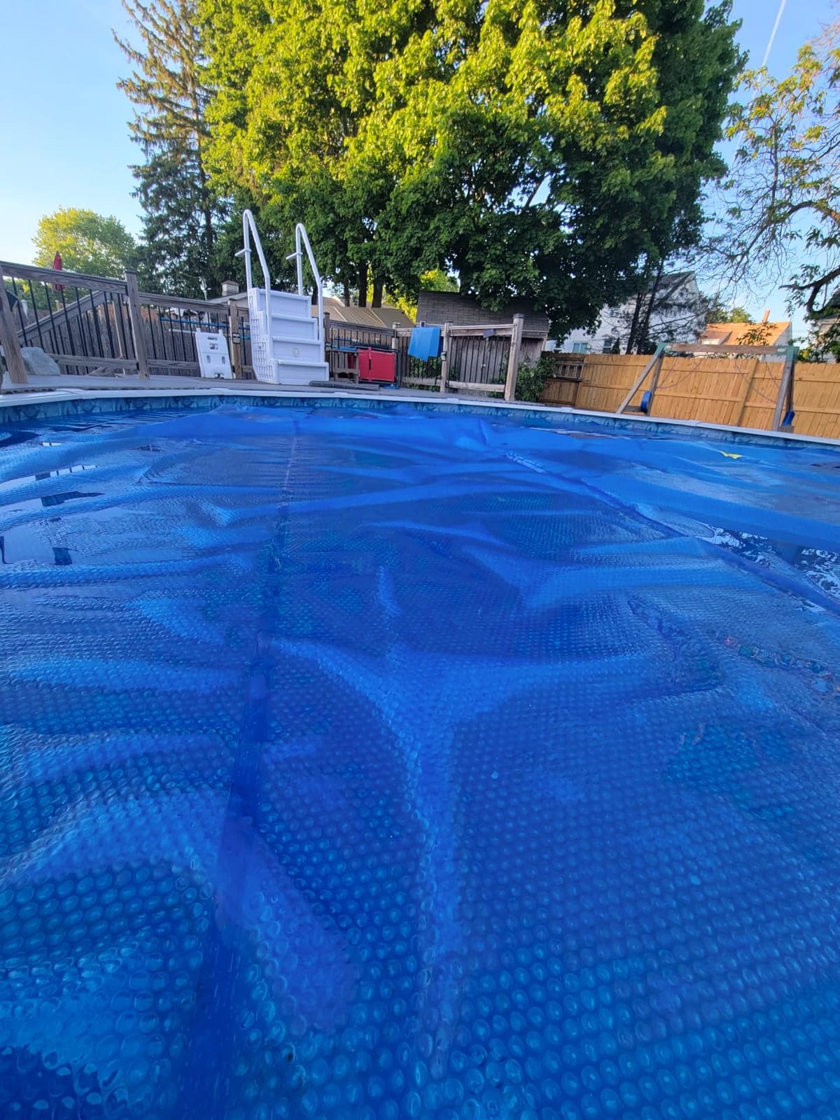 Sun2Solar Solar Pool Cover 16 Mil | 24 Ft Blue Solar Blanket | Round Swimming Pool Cover | Water Conservation & Debris Protection customer photo 1