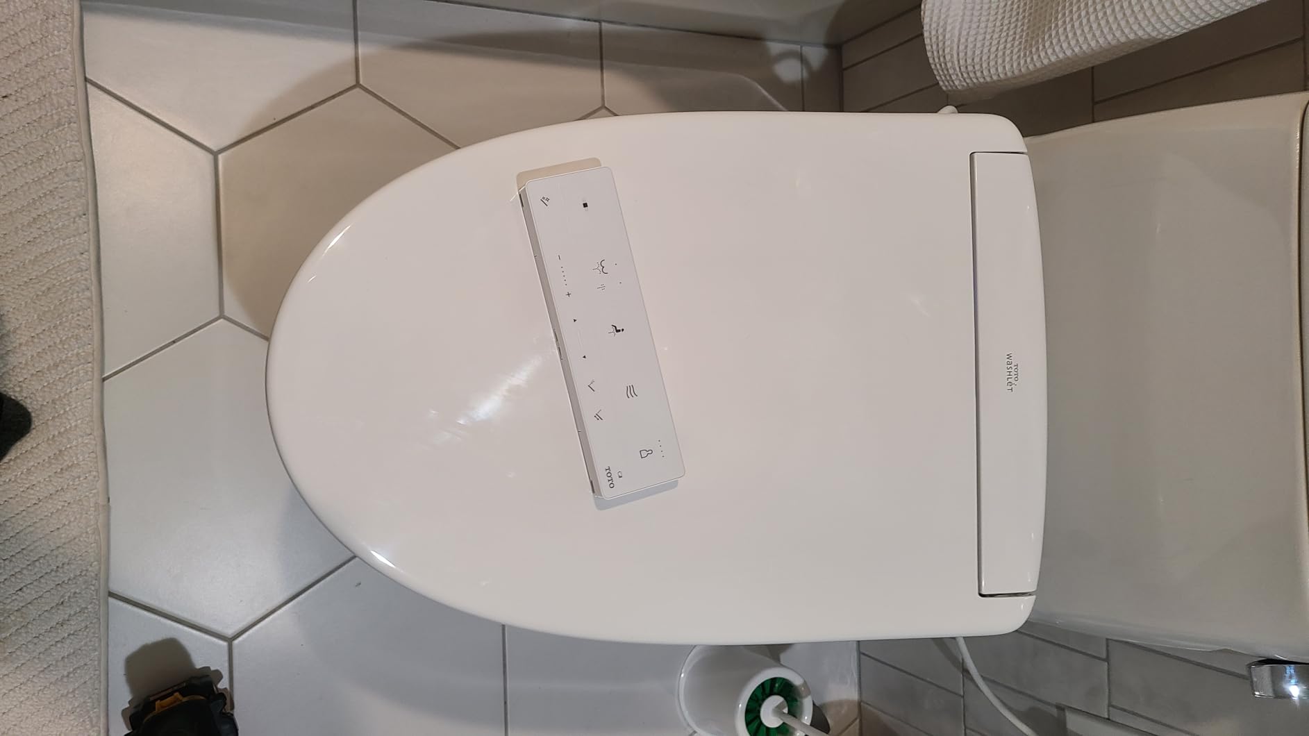 TOTO WASHLET S5 Electronic Bidet Toilet Seat with Instantaneous Water Heating, PREMIST and EWATER+ Wand Cleaning, Elongated, Cotton White - SW3446#01 customer photo 2