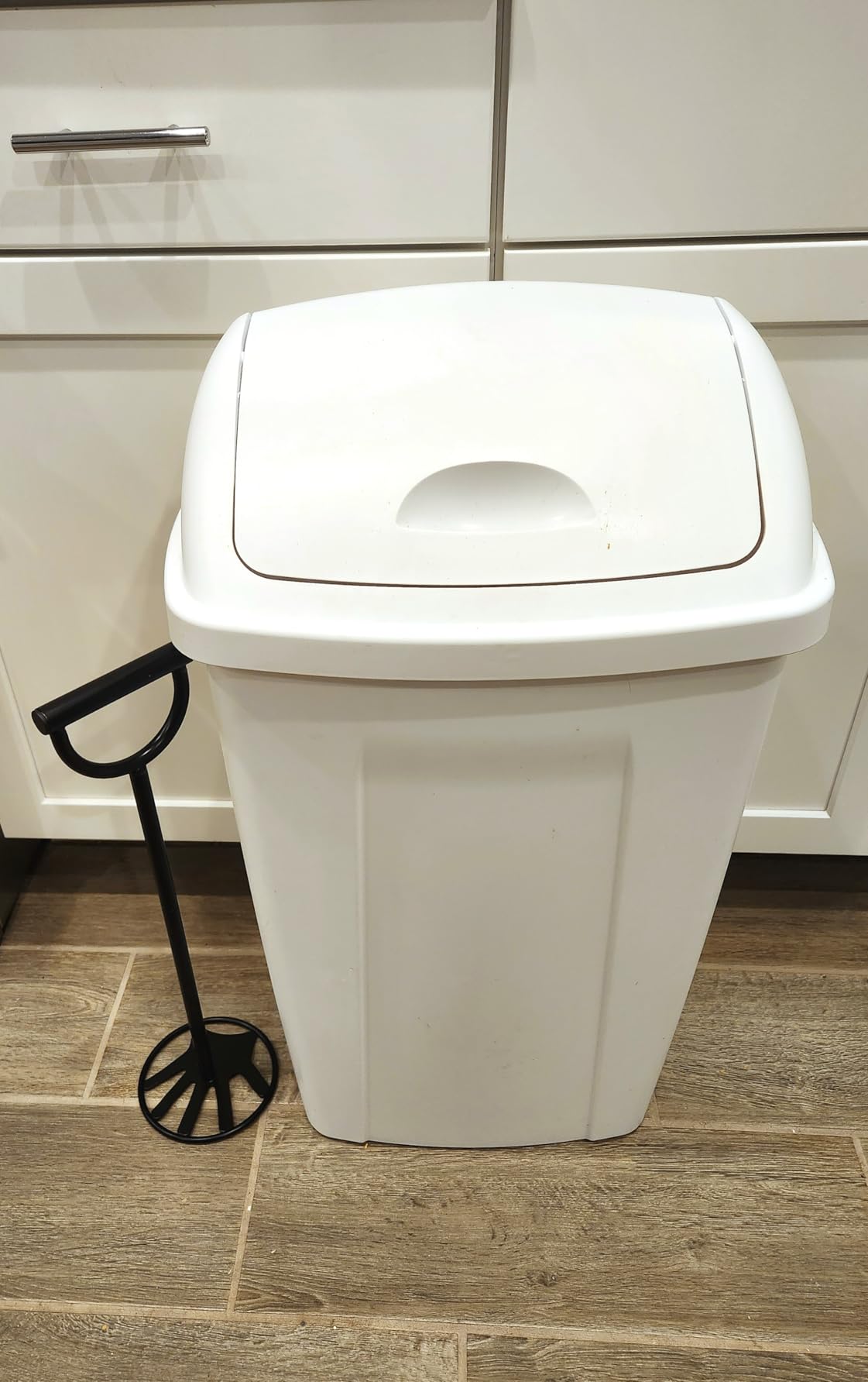 Trash Compactor for Kitchen All-Metal Manual Trash Can with No Electric | Garbage Compressor, Freestanding Tamper Press Tool with Touchless Smasher Waste Compactor for Home and Outdoor Bin customer photo 2