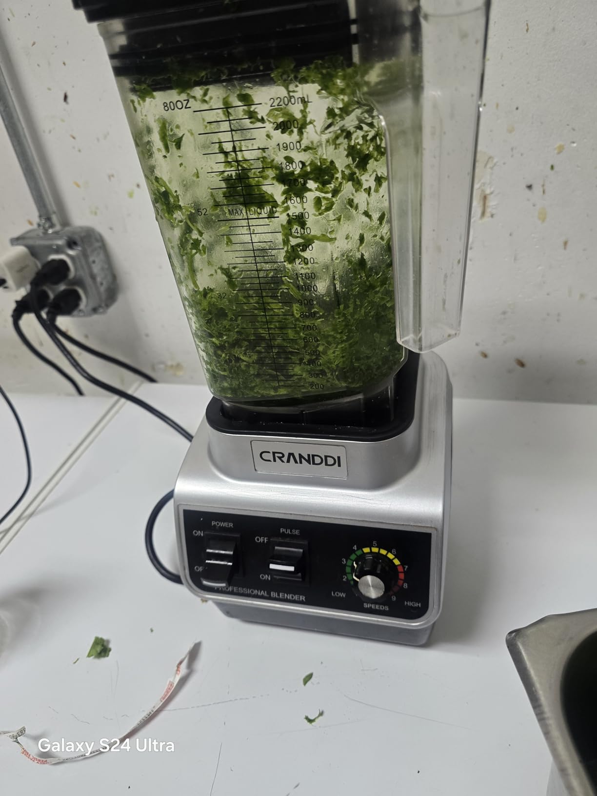 CRANDDI Professional Commercial Blender, Max 1500W, 80oz Pitcher, Powerful Blender with Tamper for Smoothie, Ice Crushing, Variable 9 Speeds Control,110V, K96, Black customer photo 1