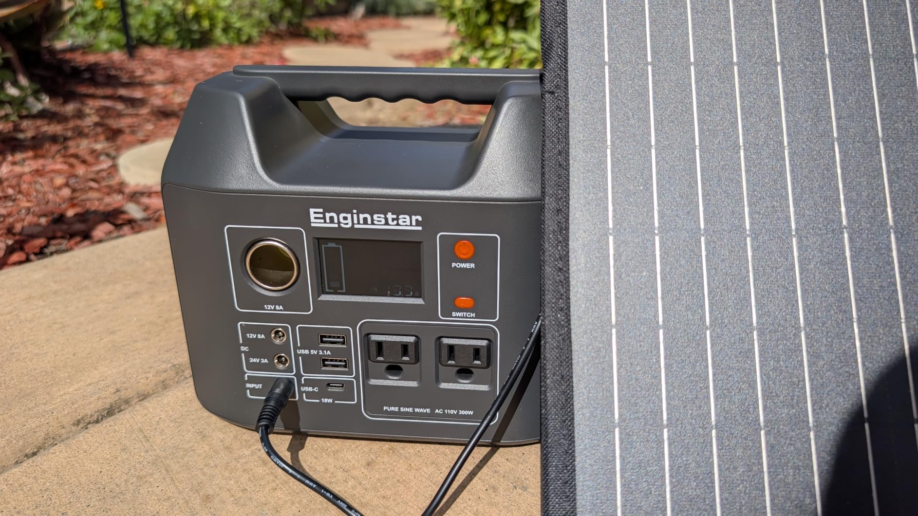 EnginStar Portable Power Station 300W 296Wh Solar Generator | Pure Sine Wave AC Outlet for Outdoors Camping Travel and Emergency Blackout, 80000mAh Backup Battery Power Supply for CPAP customer photo 2