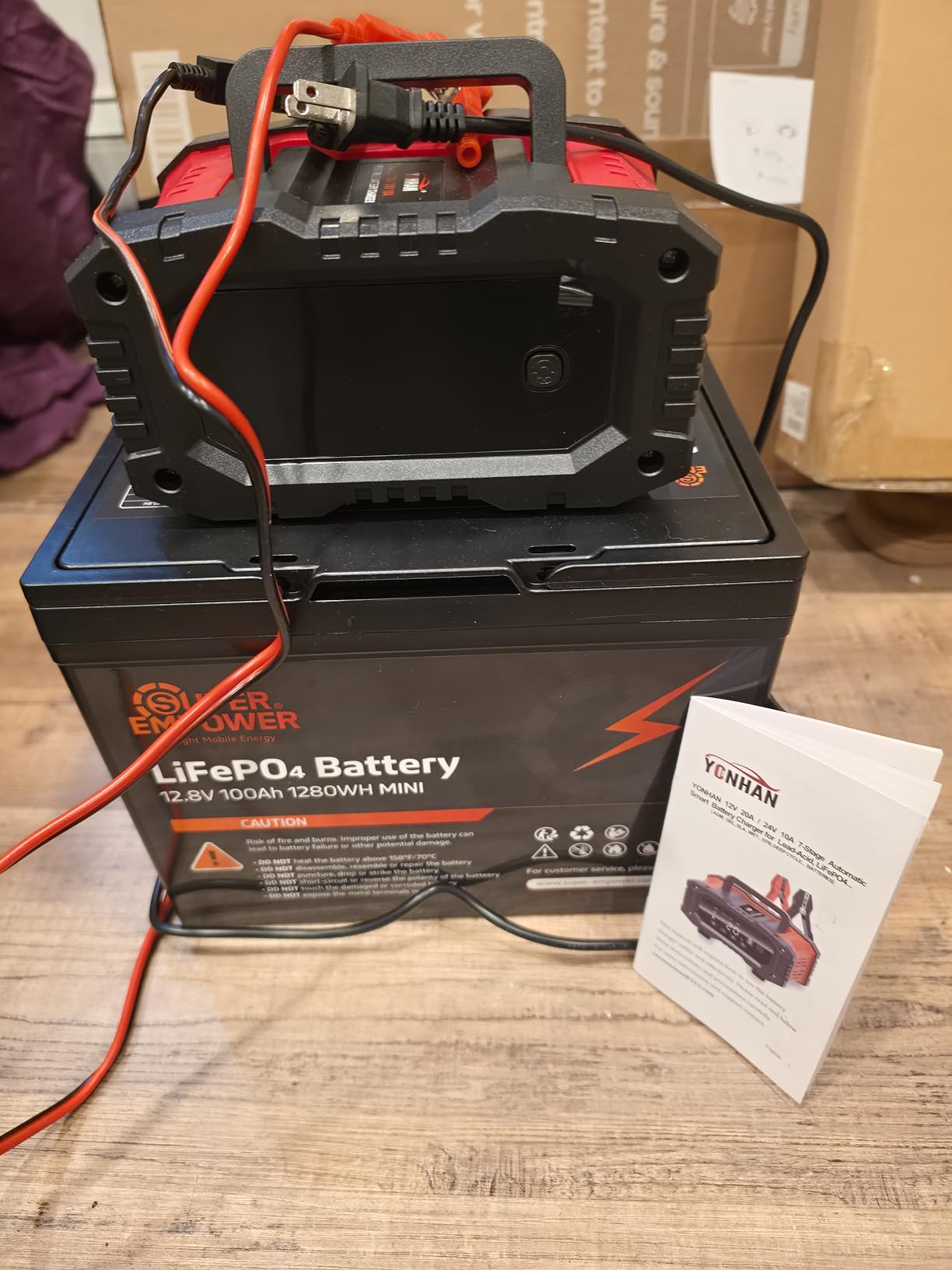12V 100Ah LiFePO4 Battery, Group 24 Deep Cycle RV/Trolling Motor Battery customer photo 1