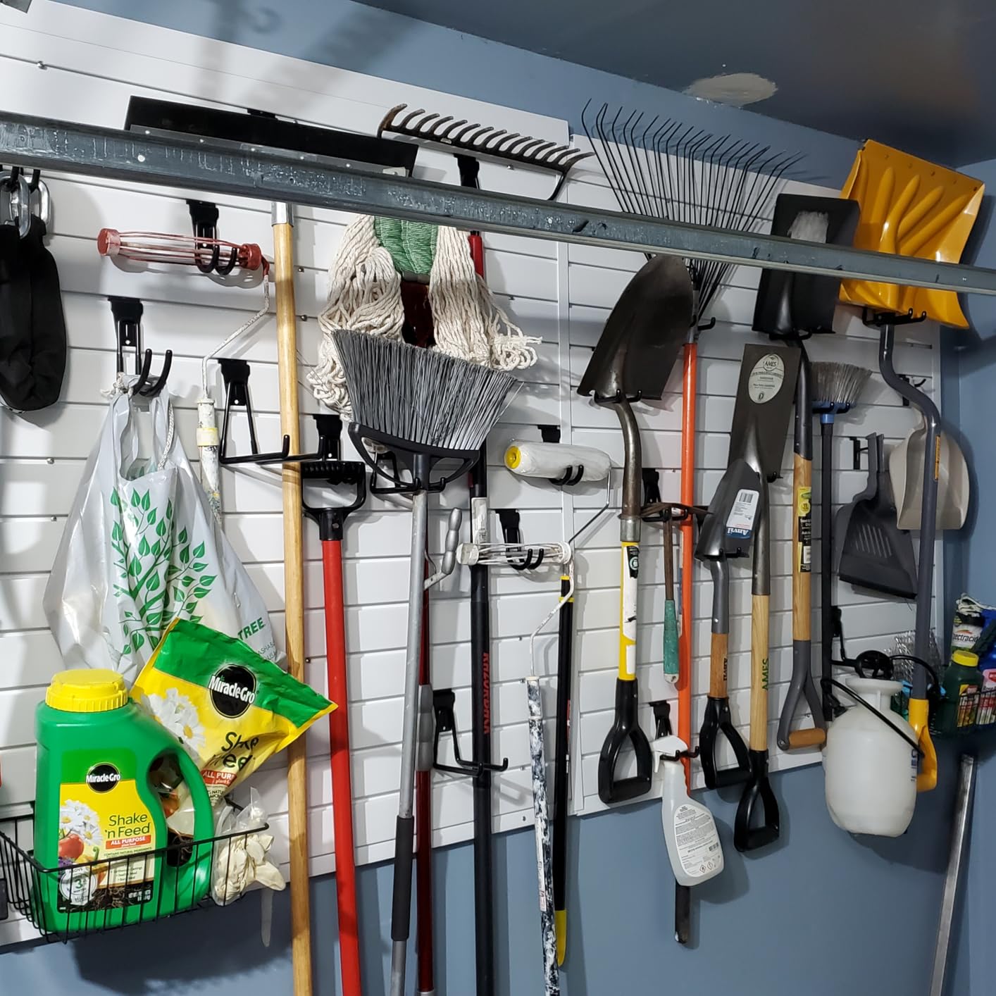 4 x 8 ft PVC Slatwall Panels for Garage Wall Organizer, Grey customer photo 1