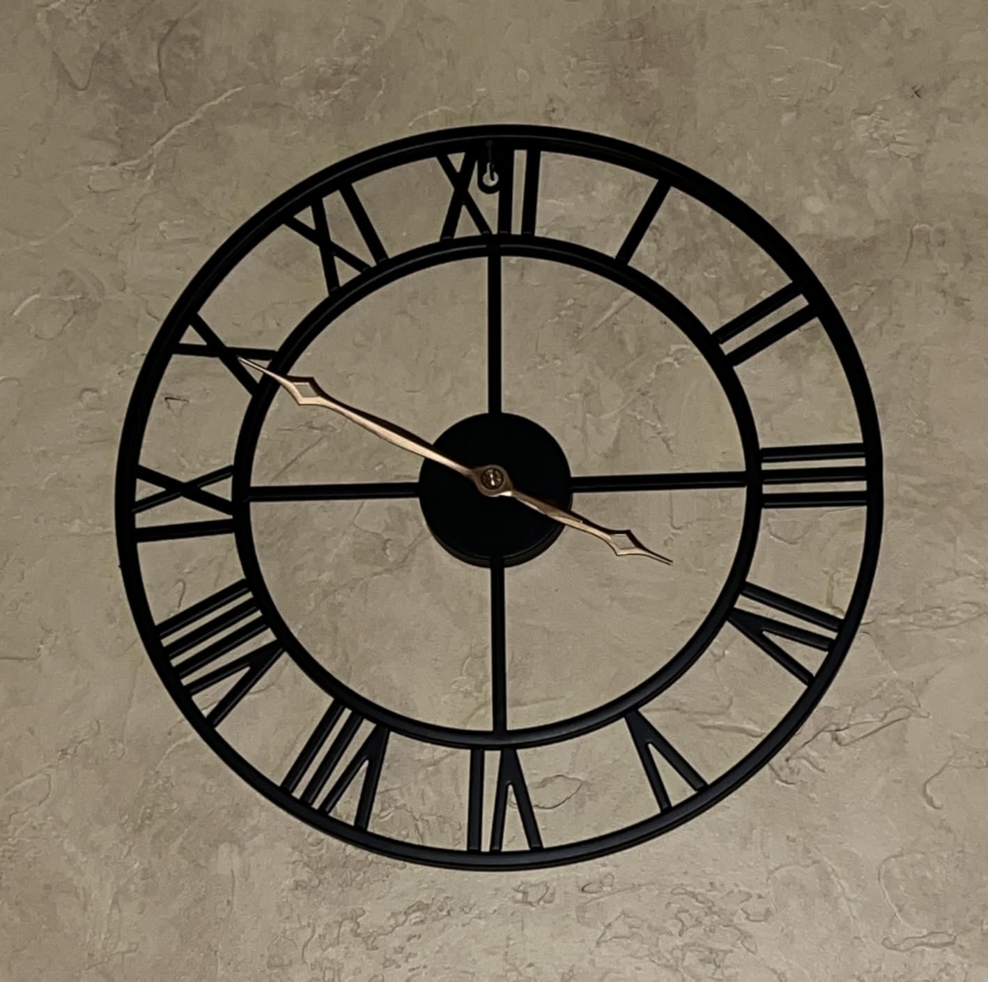24 Inch Large Wall Clocks for Living Room Decor, Big Roman Numerals Vintage Gold Modern Decorative Metal Oversized Wall Clocks for Bedroom, Kitchen, Office, Housewarming Gift customer photo 1