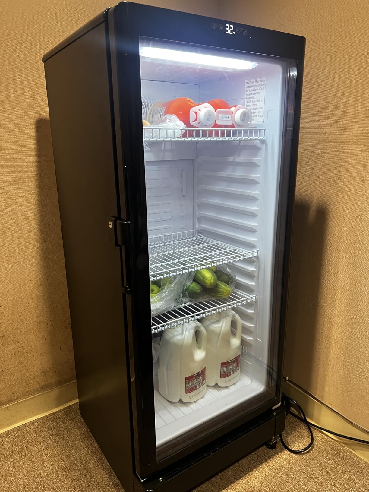 7 Cu.Ft Commercial Beverage Refrigerator with Glass Door | Double-Tempered Glass, Outdoor/Indoor Use, Bar/Office/Restaurant, Energy Efficient, Adjustable Shelving, Secure Lock customer photo 2