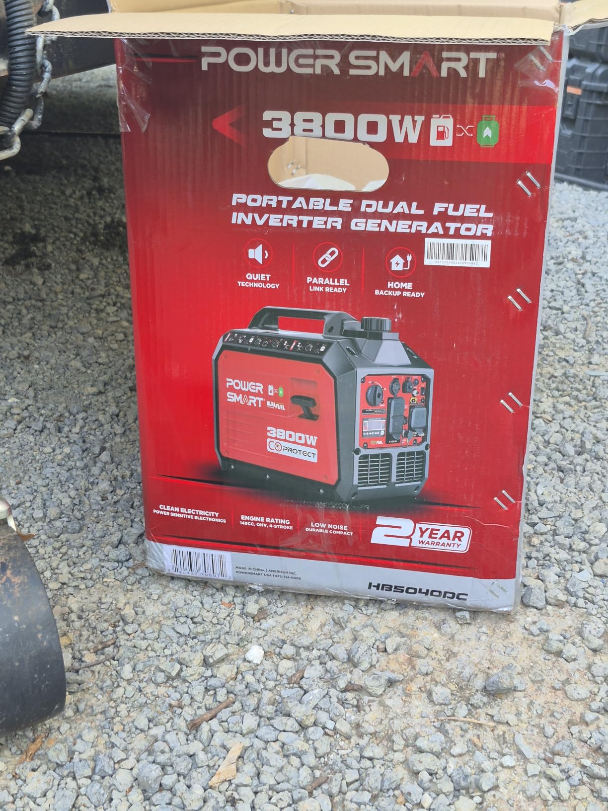 PowerSmart 3800 Watt Dual Fuel Inverter Generator for Camping or Home Use | CO Protect, Long Runtime customer photo 1