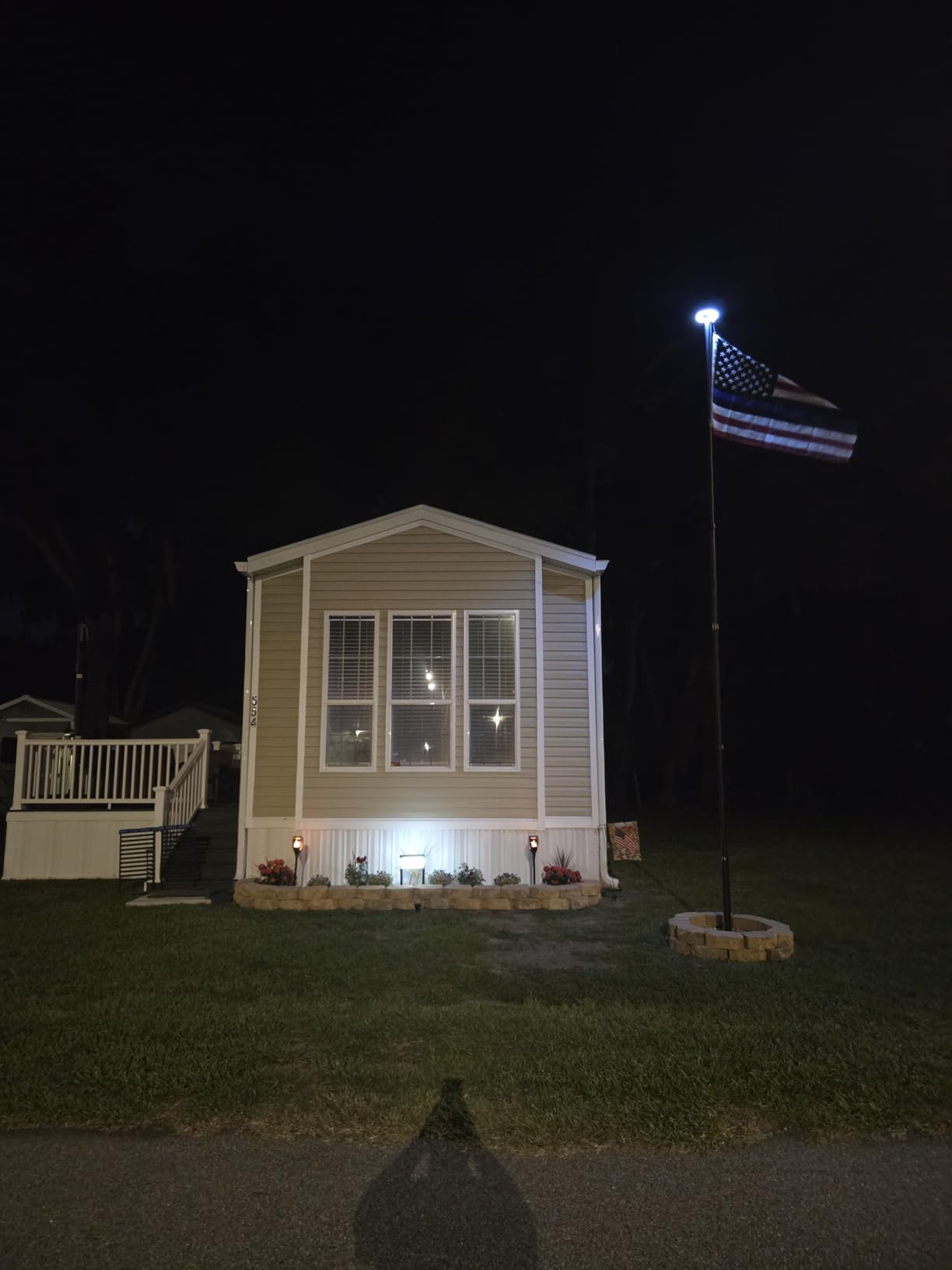 25FT Heavy Duty Aluminum Flag Pole Kit, In Ground Flagpole with Black Finish | Flag Poles for Outside House In Ground, Outdoor Flag Pole Kit with 3x5 US Flag, 80MPH Wind Resistant, Sectional Design customer photo 1
