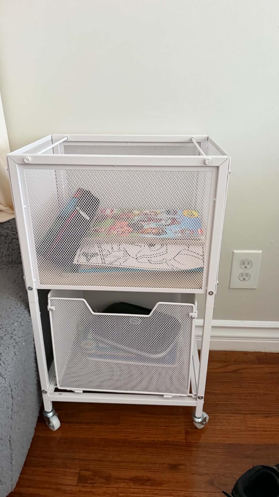 Tiaoheka Rolling File Cart, Mobile File Cabinet with Wheels Hanging Files, Hanging File Organizer Fit Letter/Legal Size Beside Under Desk for Office, Home customer photo 2