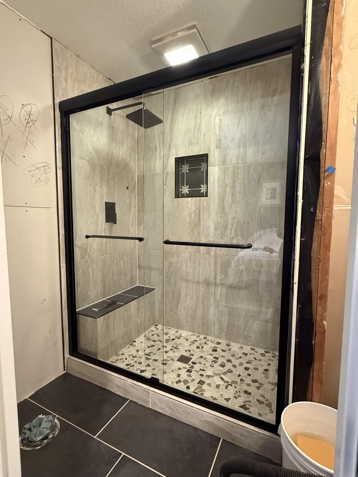 Glass Shower Door Sliding, 56-60