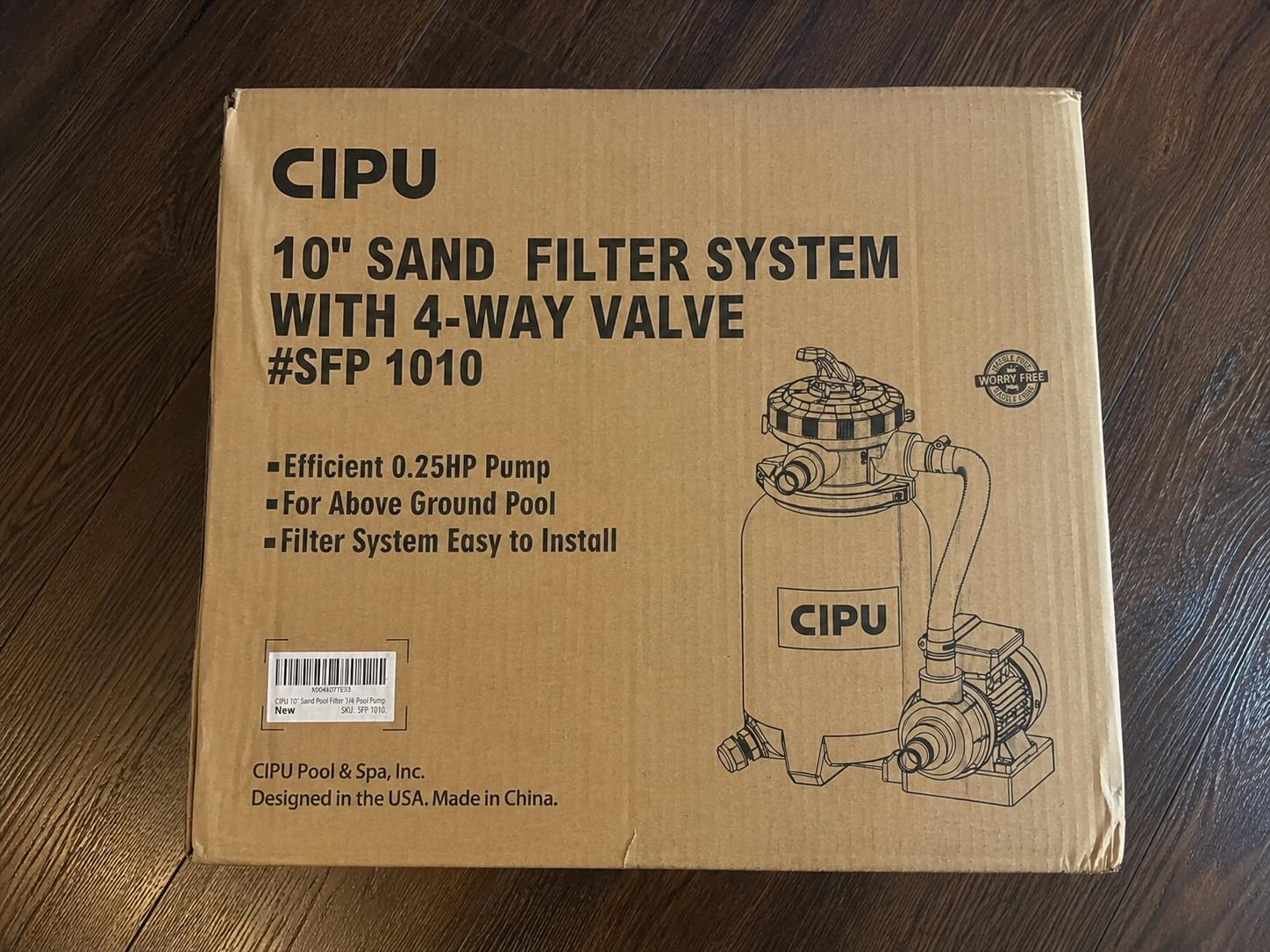 CIPU 10-inch Sand Filter Pump System for Above Ground Pools, 0.25HP 115V Pool Sand Filter with 4-Way Valve customer photo 2