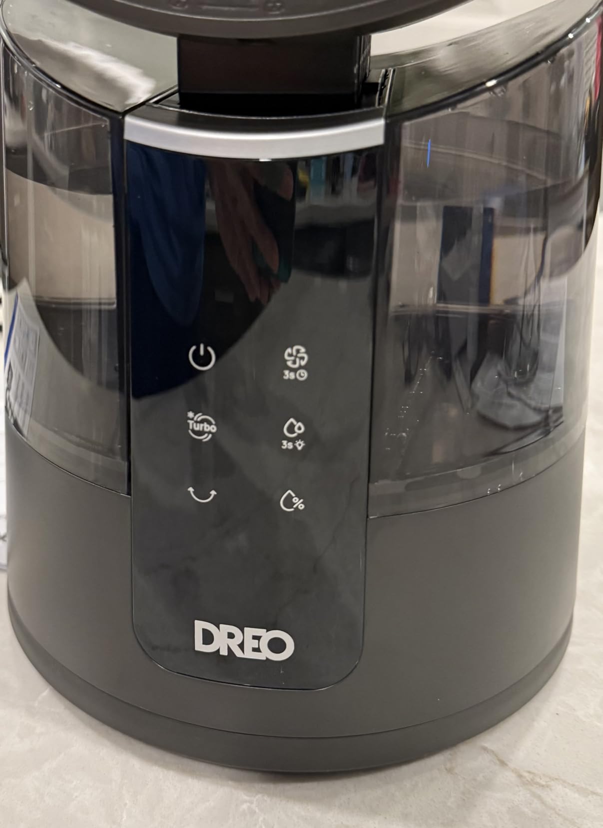 DREO TurboCool Misting Fan 516, 5℉ Drop Cooling Fans that Blow Cold Air | 150°+30° Omni-directional Oscillating, Evaporative air cooler, 26 ft/s Wind, Ultrafine Mist, 20dB, 6 Speeds 2 Modes, Grey customer photo 1