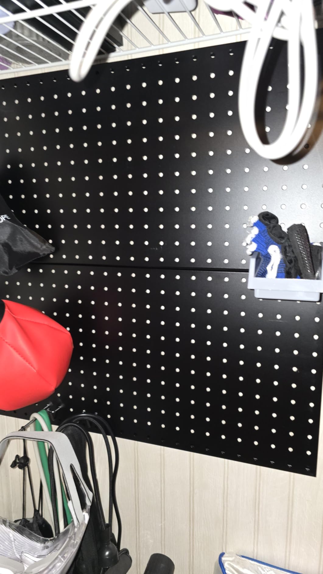 TORACK Garage Tools Organizer Boards Kit with Hooks, Wall Mount Tool Storage Pegboard Modular Peg Boards with Pegs(Black) customer photo 1