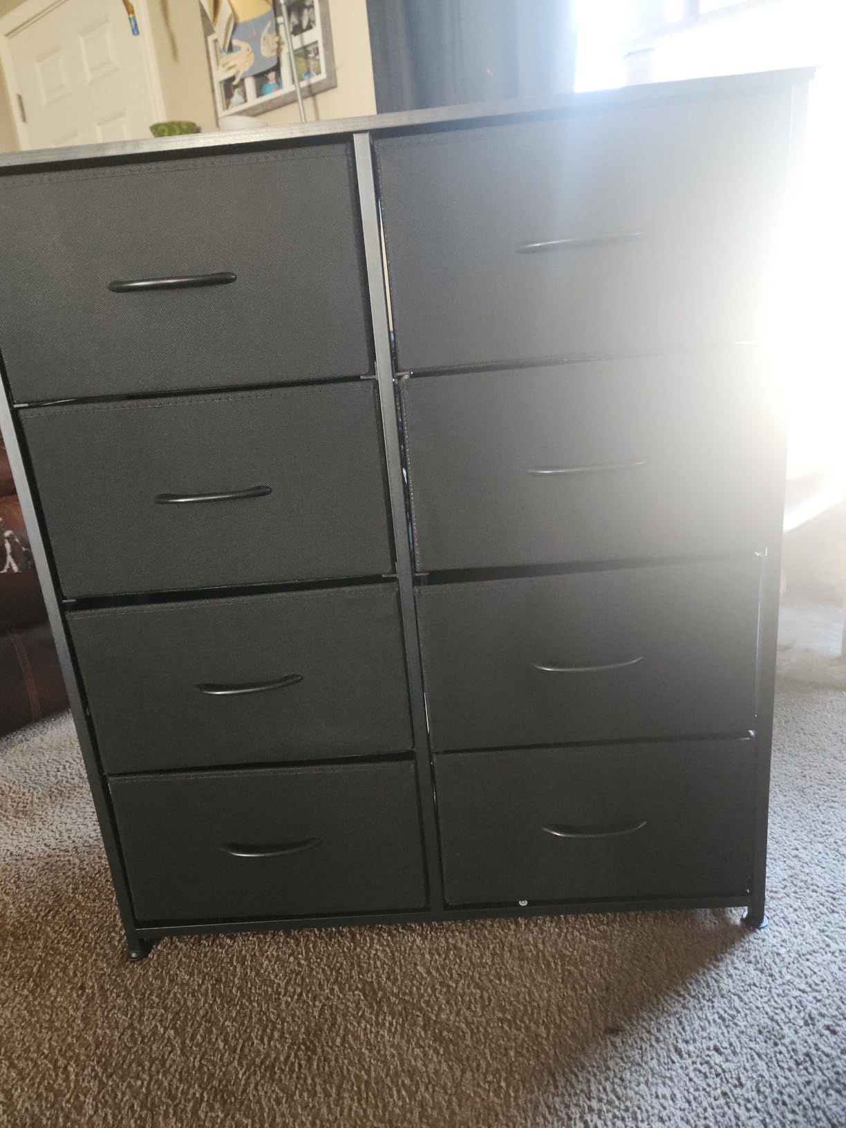 Sweetcrispy Dresser for Bedroom with 8 Drawers, Large Storage Tower | Fabric Chest of Drawers with Metal Frame Wooden Top for Closet, Living Room, Entryway, Tank customer photo 2