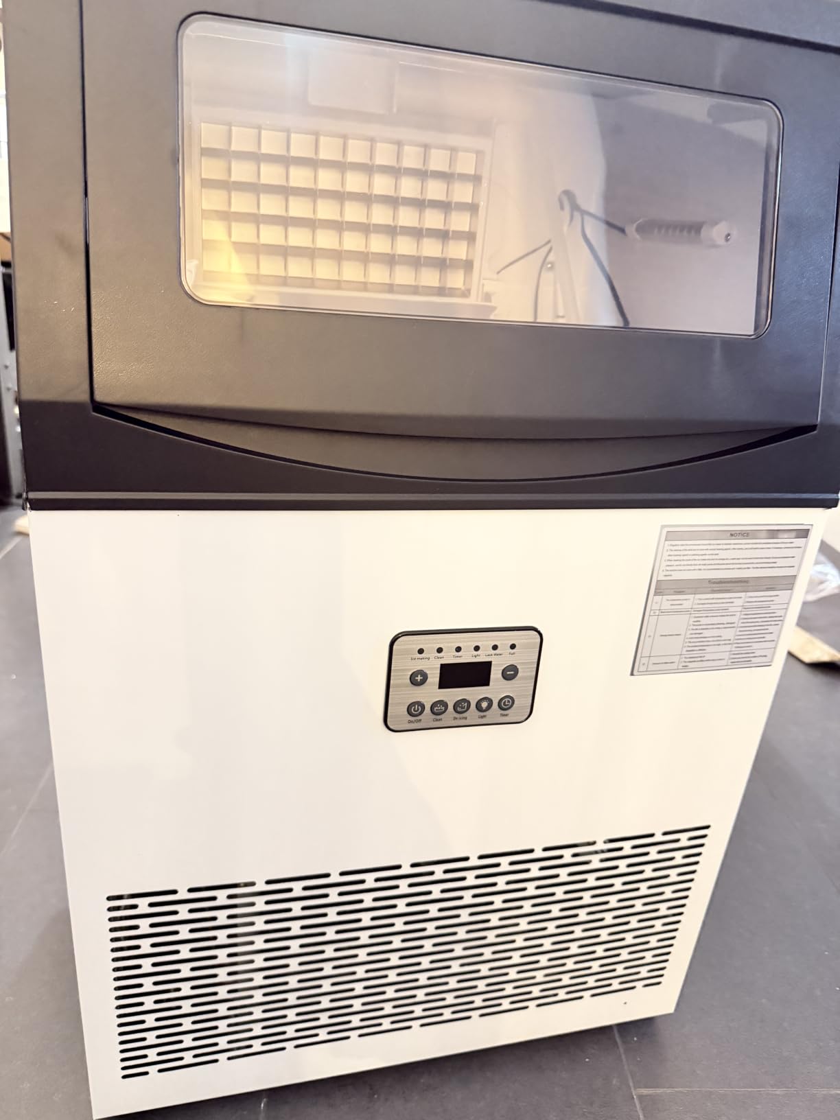Tehanld Commercial Ice Maker, 200LBS/24H Ice Maker for Home, Rest, Bar | 33LBS Large Capacity, 96 Ice Cubes/15 Mins, Self-Cleaning & Water Filter, Under Counter & Freestanding Ice Maker Machine customer photo 1