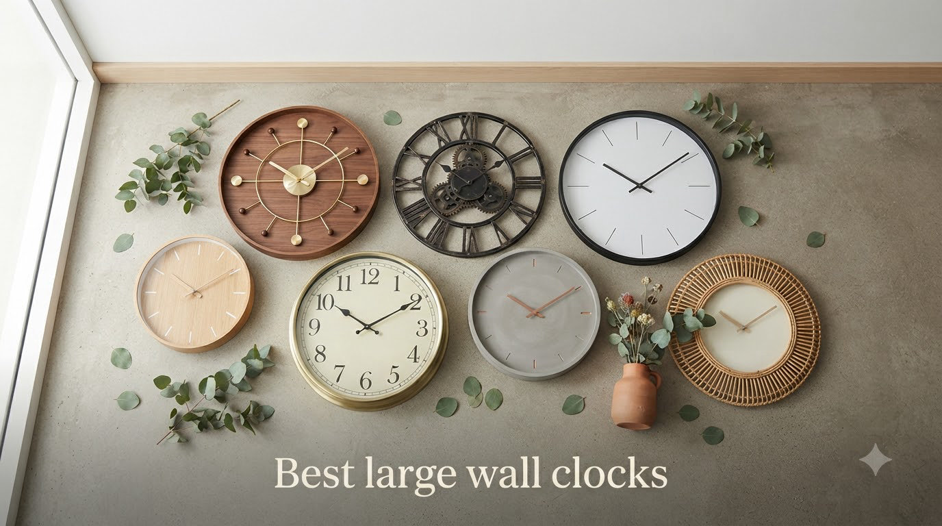 12 Best Large Wall Clocks (August 2026) for Living Room & Decor