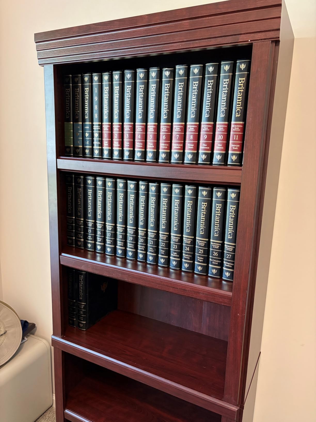 Sauder Heritage Hill Library With Doors/ Book shelf, Classic Cherry finish customer photo 2