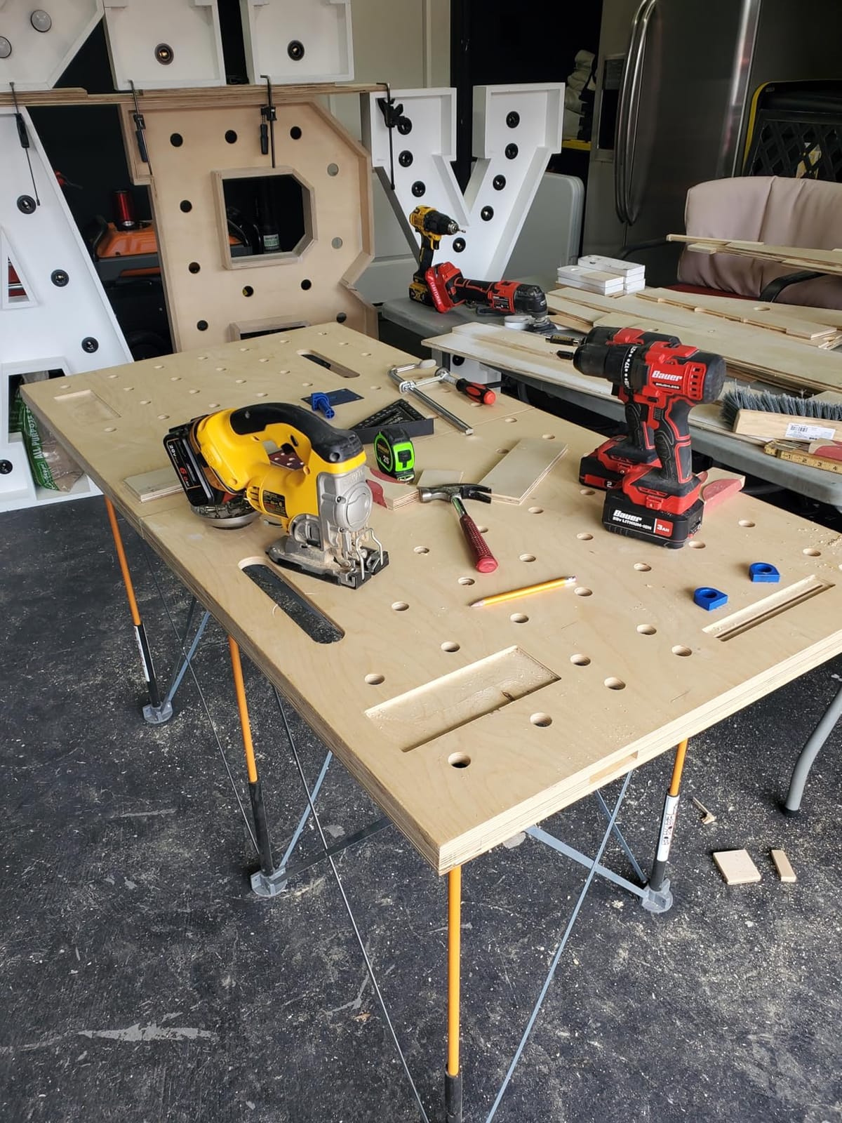BORA Centipede Folding Work Table 2x4 ft Portable Workbench for Garage customer photo 1