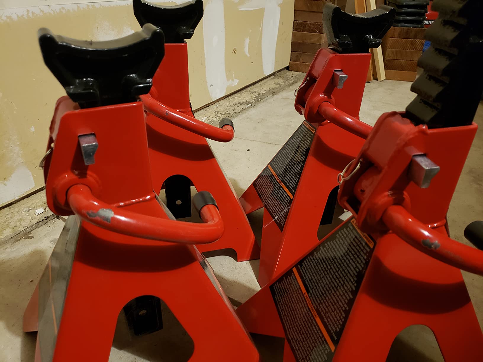 BIG RED T46002A Torin Steel Jack Stands: Double Locking, 6 Ton (12,000 lb) Capacity, Red, 1 Pair customer photo 1