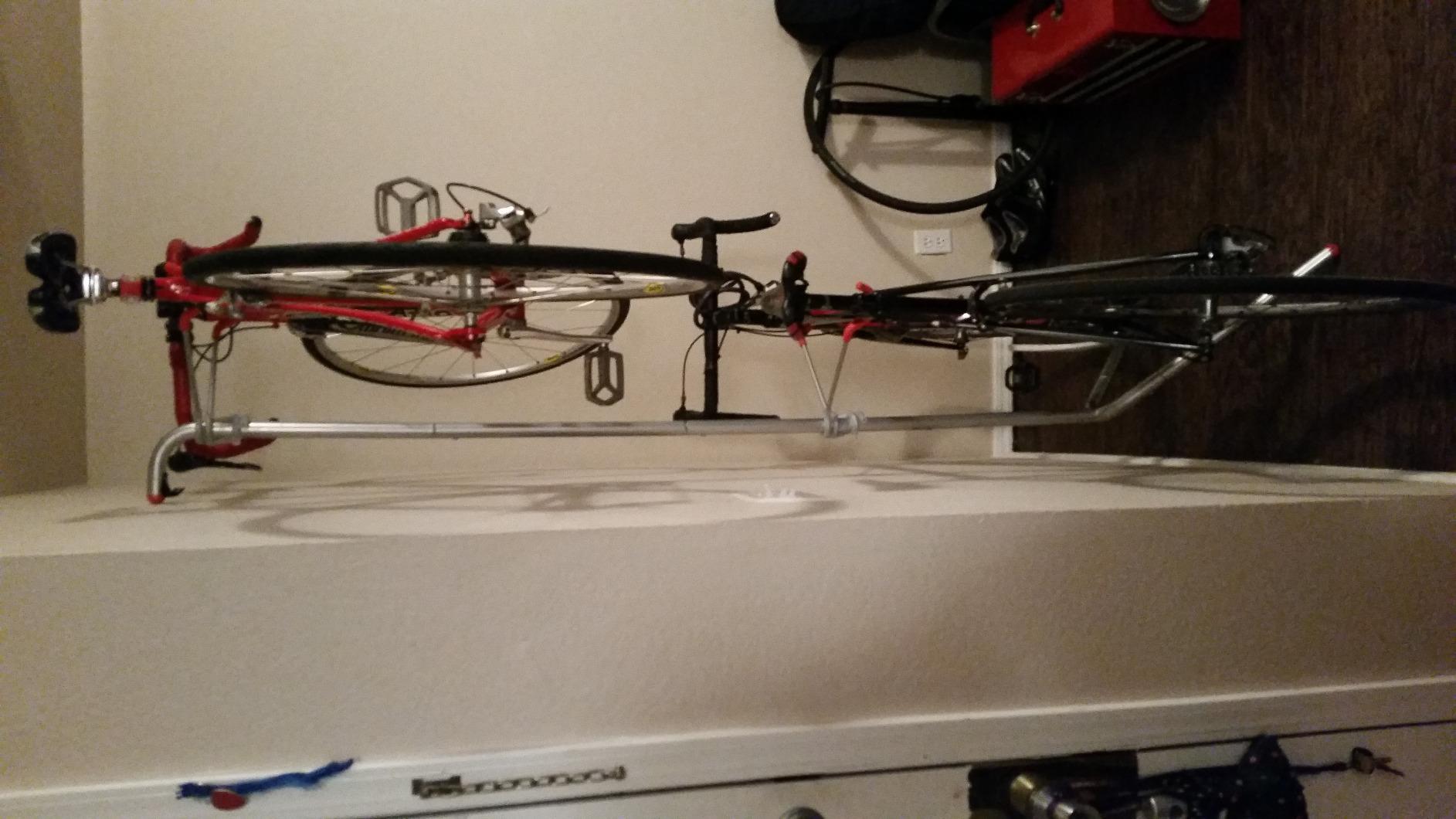 Delta Cycle Michelangelo 2 Bike Storage Rack - Gravity Fully Adjustable Bike Storage Garage For Road, MTB, and Hybrid Bicycles - Vertical Bike Rack Holds Up To 80 lbs customer photo 2