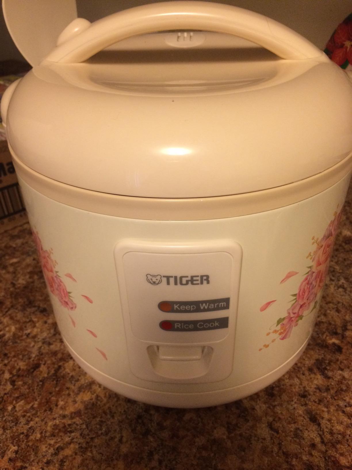 Tiger JAZ-A18U-FH 10-Cup (Uncooked) Rice Cooker and Warmer with Steam Basket, Floral White customer photo 1