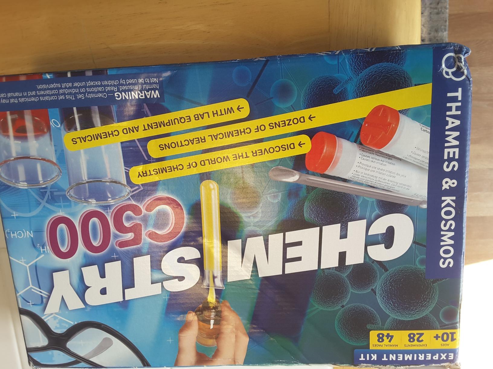 Thames & Kosmos Chemistry Chem C500 Science Kit with 28 Guided Experiments 48 Page Science Guide Parents’ Choice Silver Award Winner, 13.1
