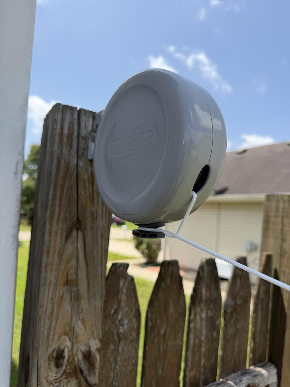 Minky Homecare Outdoor Retractable Dual Clothesline - Heavy Duty PVC Coated Line - Energy and Space Saving Removable Laundry Drying Line - 2 x 49 Feet customer photo 1
