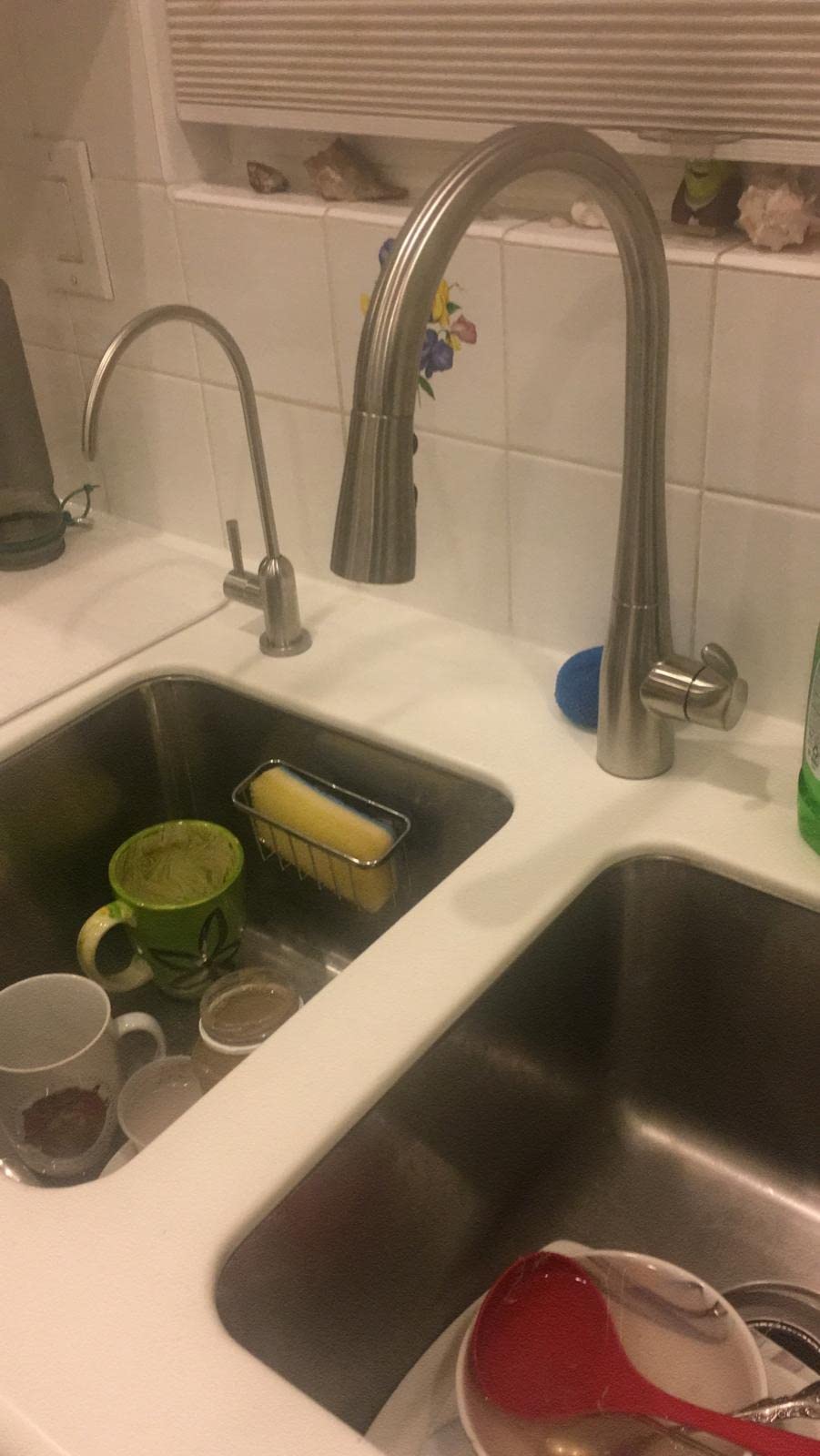 KOHLER 596-VS Simplice Kitchen Sink Faucets with Pull Down Sprayer, 3-Spray Design, Vibrant Stainless Kitchen Faucets, High Arch customer photo 2