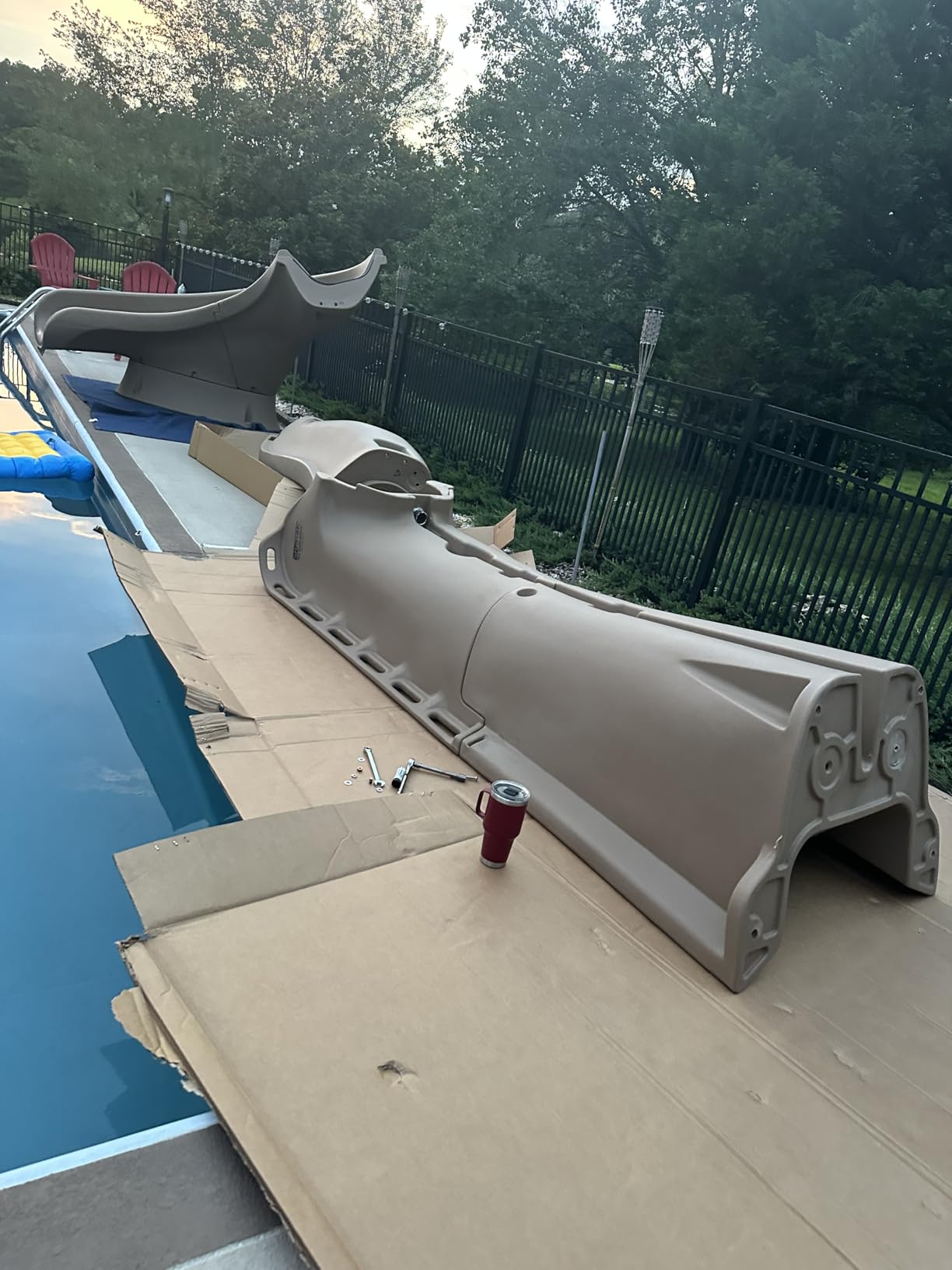 S.R. Smith 688-209-58124 TurboTwister Right Curve Pool Slide, Gray Granite customer photo 1
