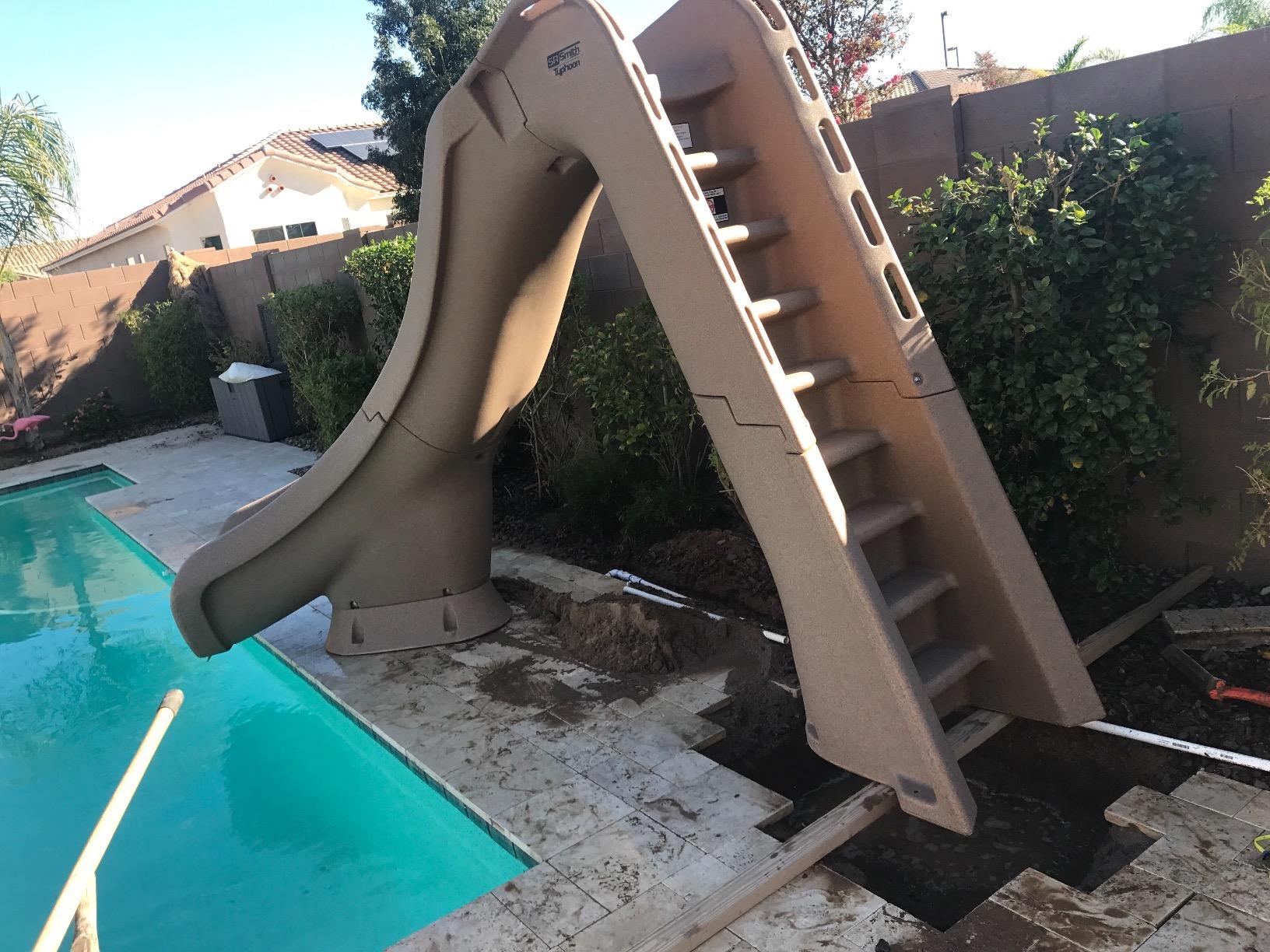 S.R.Smith Typhoon Pool Slide, Gray – Premium Water Slide customer photo 2