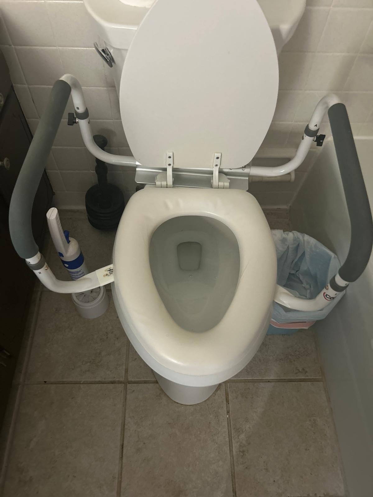 Carex Toilet Safety Frame - Toilet Safety Rails With Adjustable Width - Toilet Rails For Elderly, Handicap, Home Health Care Equipment After Surgery, Supports 300lbs customer photo 1