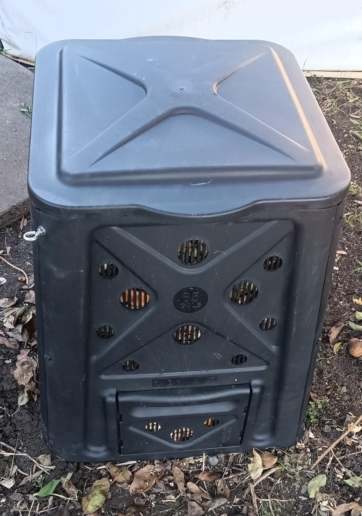 Redmon Outdoor Compost Bin with Lift Off Lid, 65 Gallon, Black customer photo 2