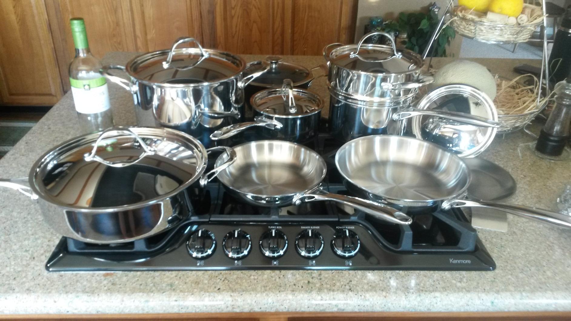 Cooks Standard Multi-Ply Clad Stainless Steel Pots and Pans Set, 10-pc | Heavy-duty Cookware set with saucepan, stockpot, steamer & skillet, Induction Ready, Oven & dishwasher safe customer photo 2