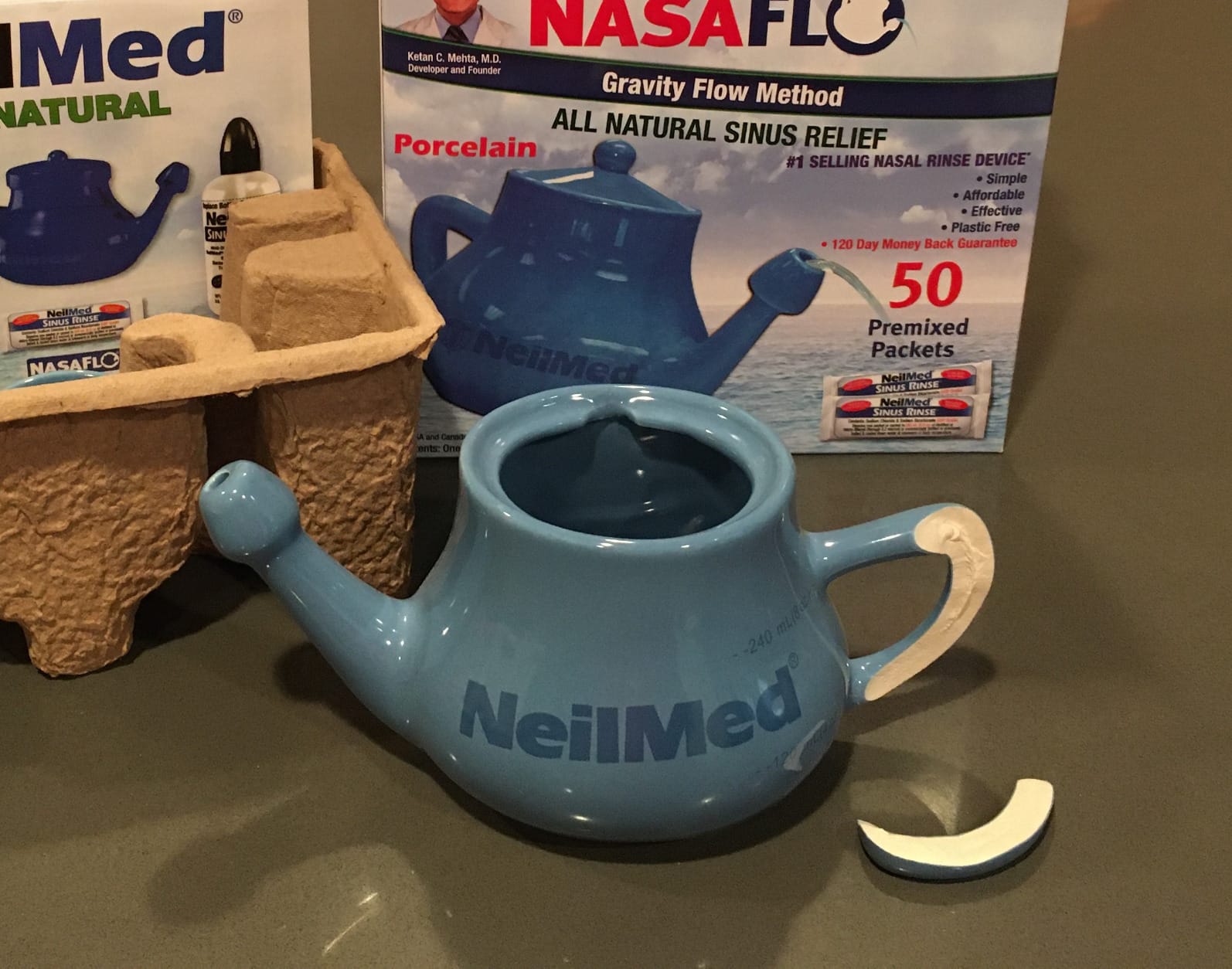 NeilMed Nasaflo Porcelain Neti Pot, 50 Count customer photo 2