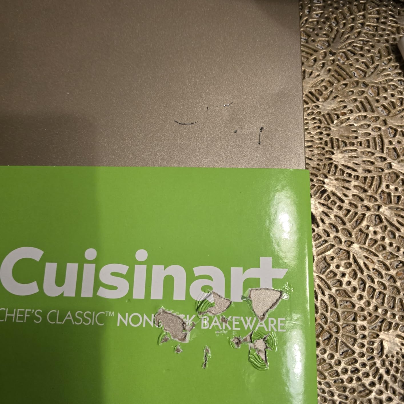 Cuisinart 17-Inch Chef's Classic Nonstick Bakeware Cookie Sheet, Champagne customer photo 1