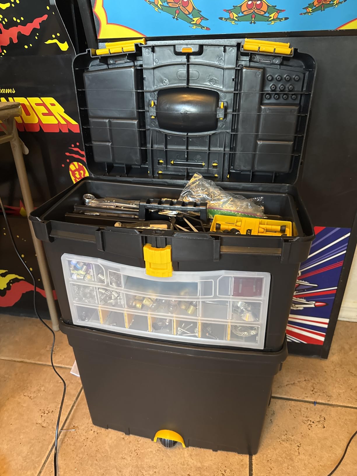 Rolling Tool Box with Wheels, Foldable Comfort Handle, and Removable Top – Toolbox Organizers and Storage by Stalwart customer photo 2