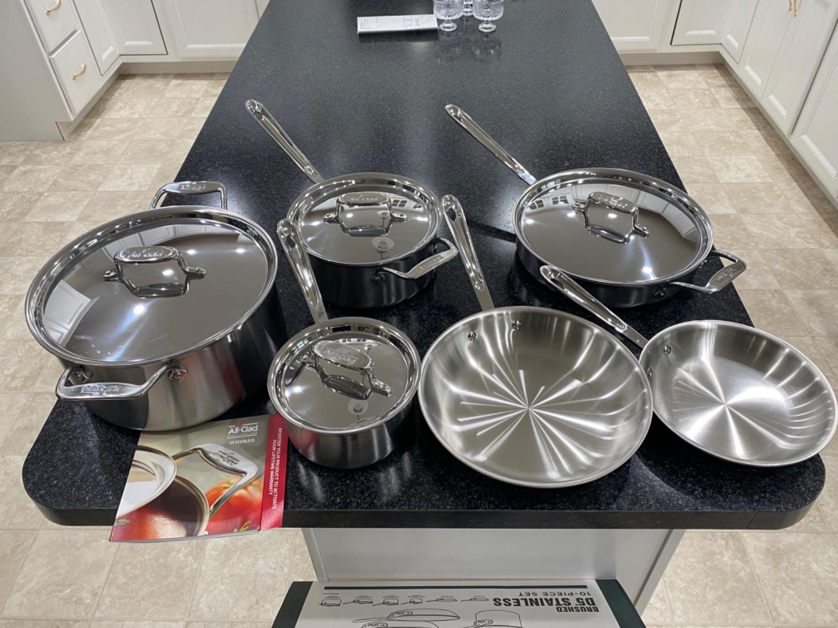 All-Clad D5 Stainless Steel Core 10 Piece Cookware Set- Made in USA- The Upgrade for Supremely Even Heat- Includes Frying Pans, Saucepan, Sautépan, Stockpot - Oven Safe & Induction Compatible customer photo 1