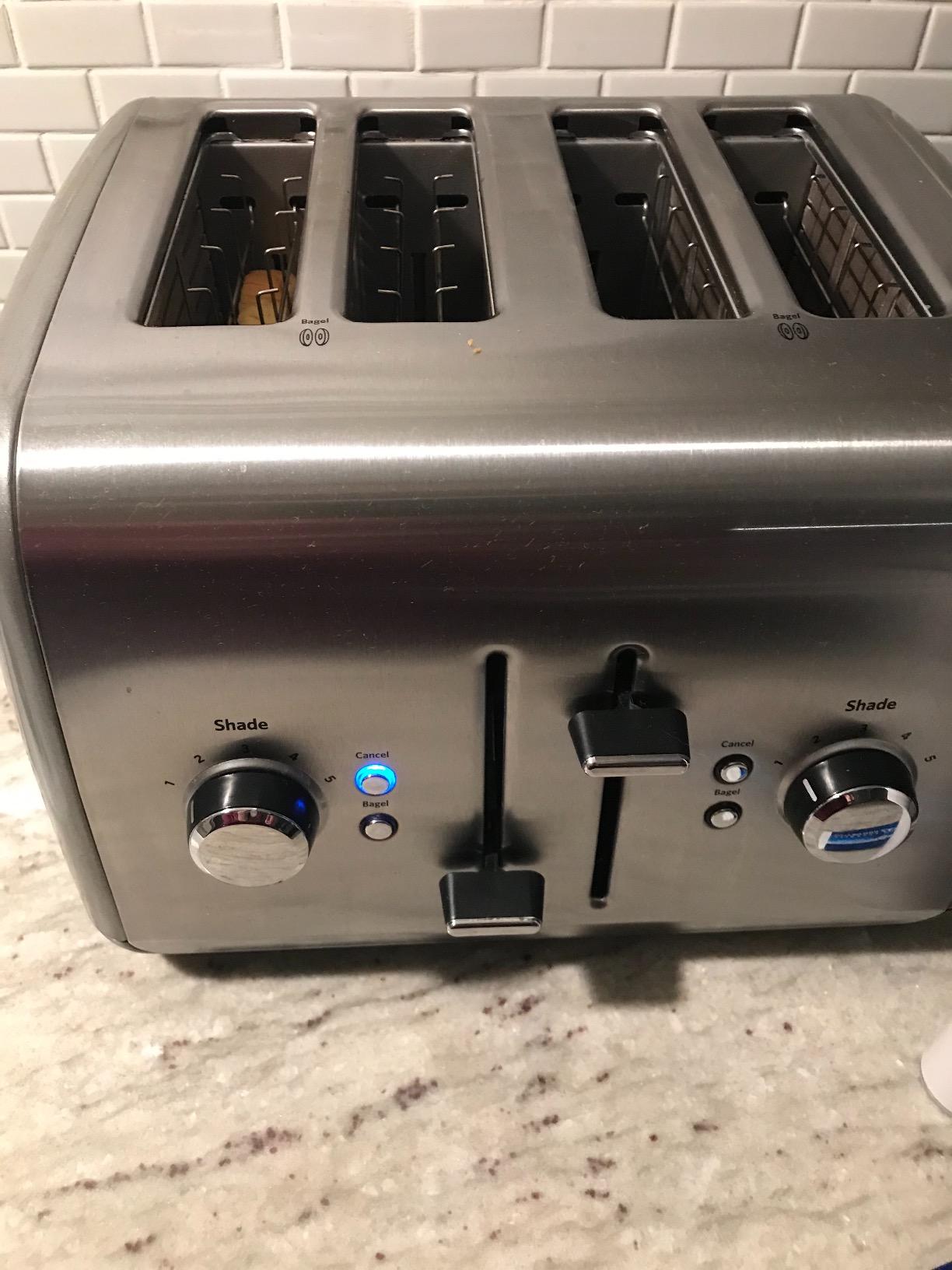 KitchenAid 4-Slice Manual Lift Toaster, KMT4115, Contour Silver customer photo 2