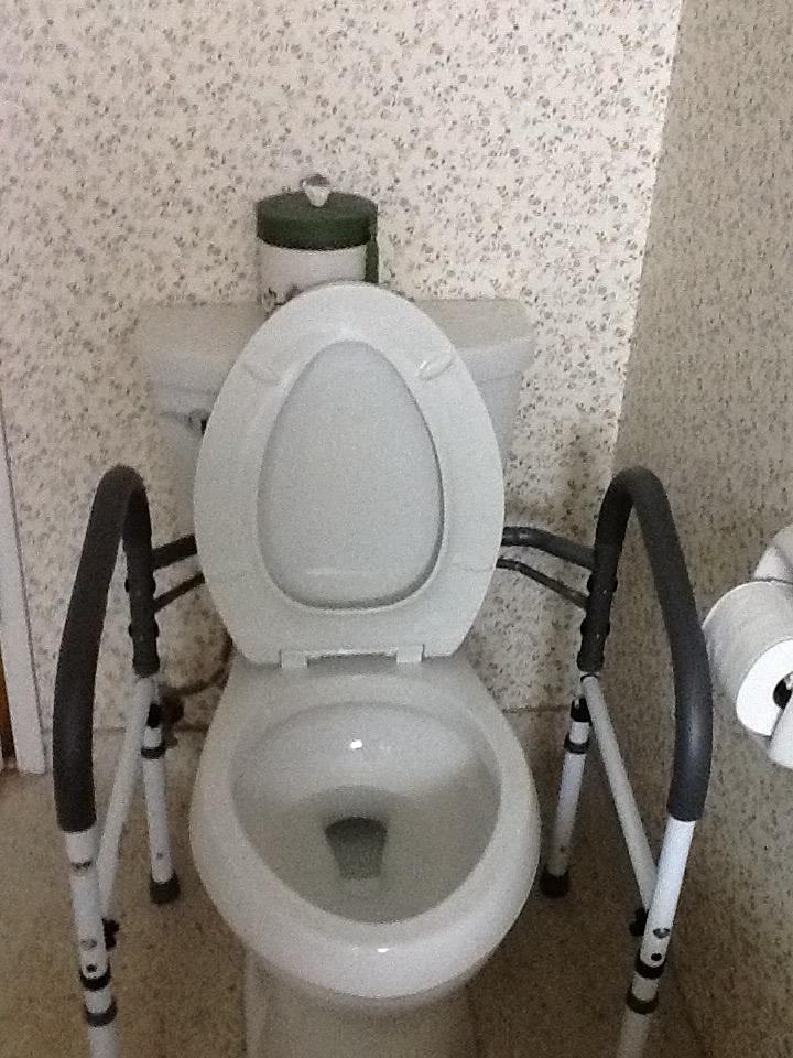 Carex Toilet Safety Rails, Adjustable and Detachable Toilet Safety Frame with Handles for Elderly, Handicap, or Disabled, Heavy-Duty Non-Slip Bathroom Grab Bar, with Padded Handles and Aluminum Frame customer photo 1