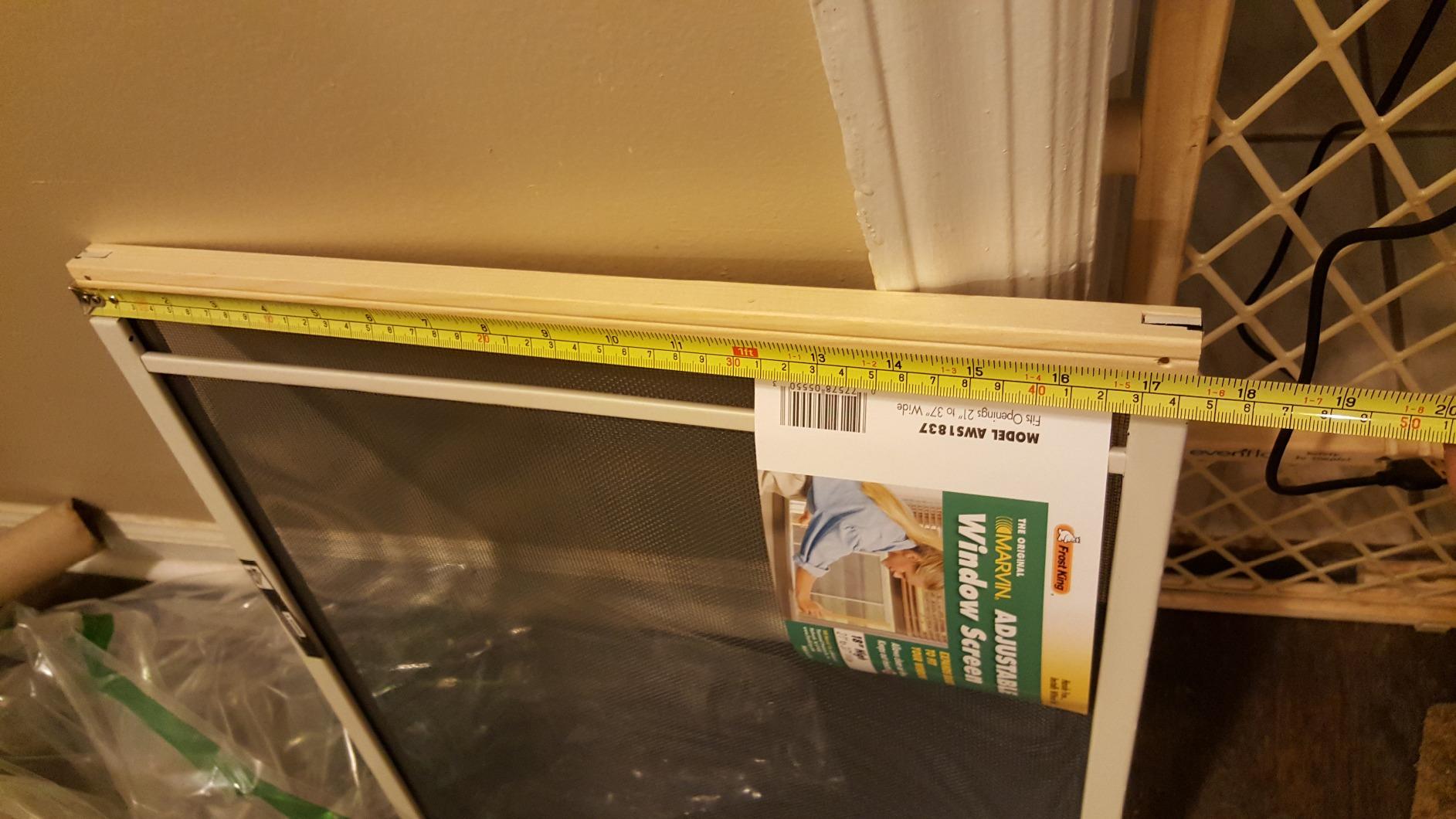 Frost King WB Marvin AWS1837 Adjustable Window Screen, 18in High x Fits 21-37in Wide customer photo 2