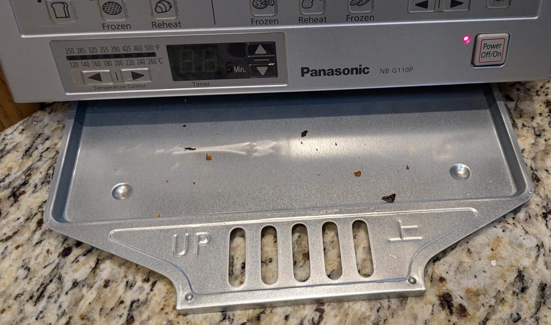 Panasonic FlashXpress Toaster Oven Countertop, 4-Slice Compact Size with Double Infrared Heating, 6 Auto Cook Options and Precise Temperature Control, 1300W - NB-G110P-W (White) customer photo 1