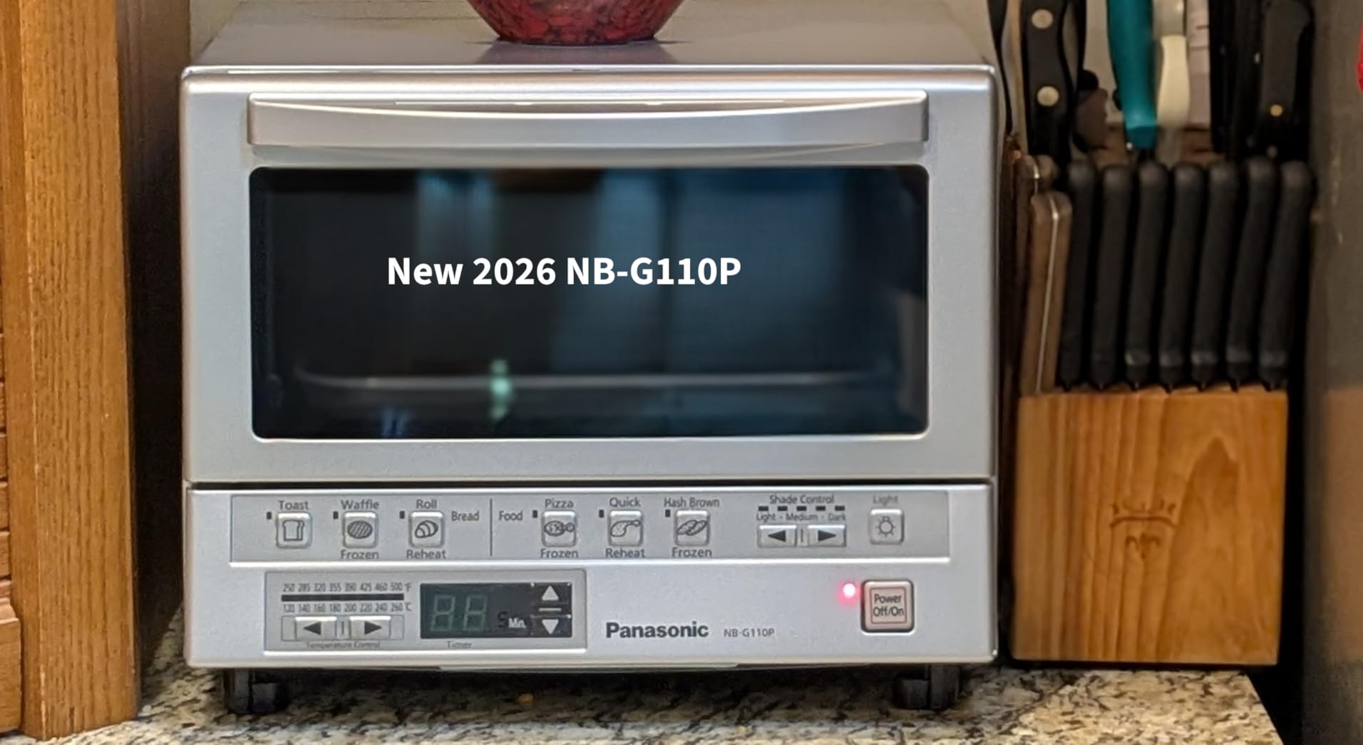 Panasonic FlashXpress Toaster Oven Countertop, 4-Slice Compact Size with Double Infrared Heating, 6 Auto Cook Options and Precise Temperature Control, 1300W - NB-G110P-W (White) customer photo 2