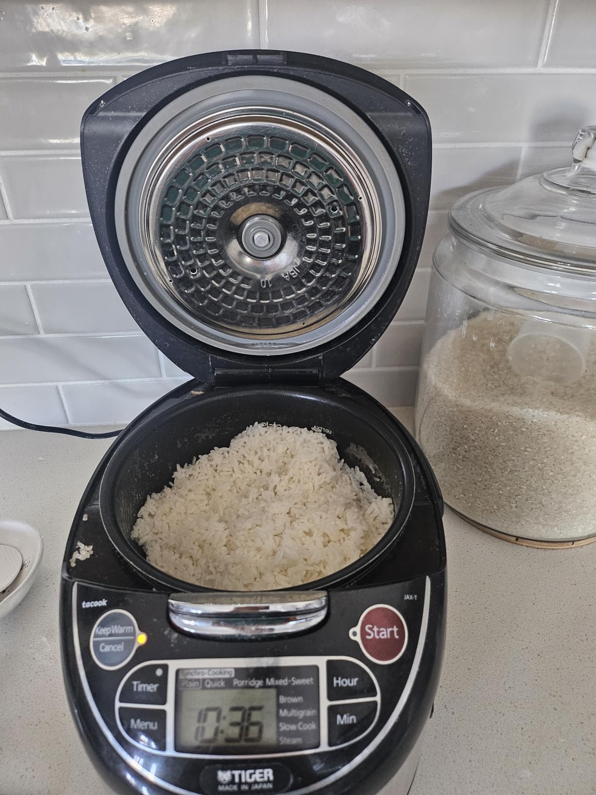 Tiger Jax T18u K 10 Cup Micom Rice Cooker (Stainless Steel) | Food steamer, slow-cook function customer photo 2